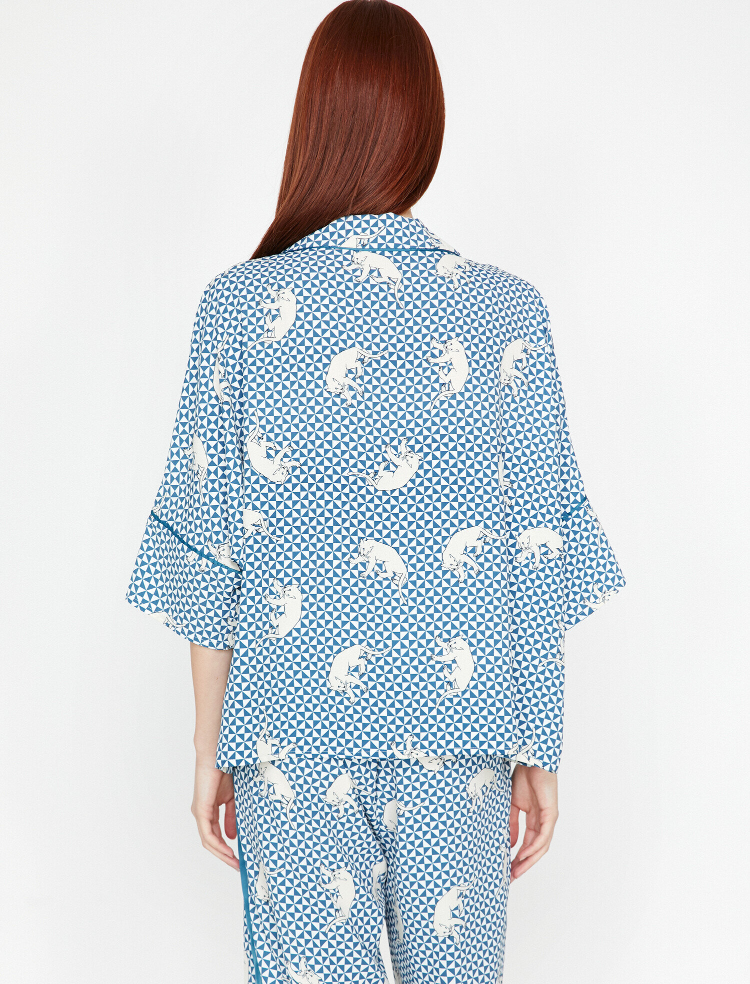   Desenli Pijama Üstü