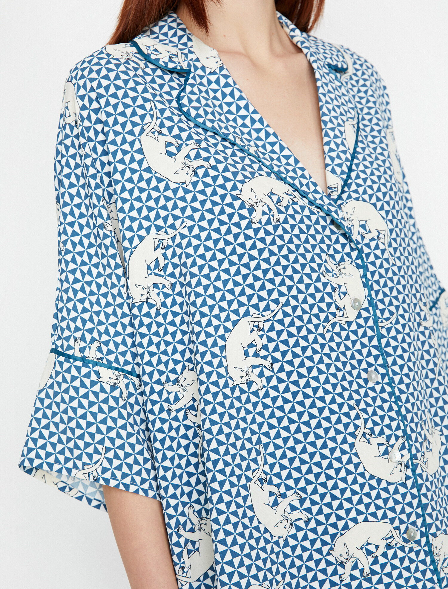   Desenli Pijama Üstü