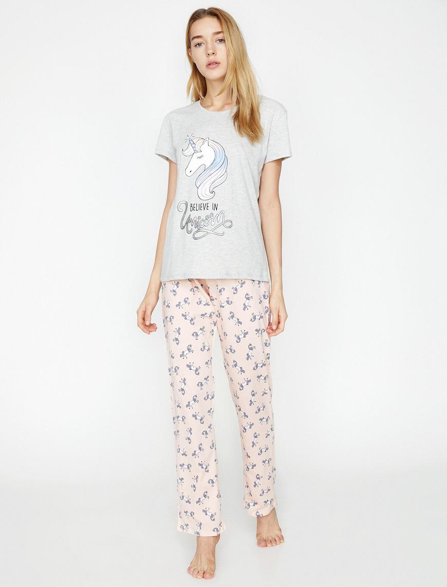   Baskılı Pijama Takımı