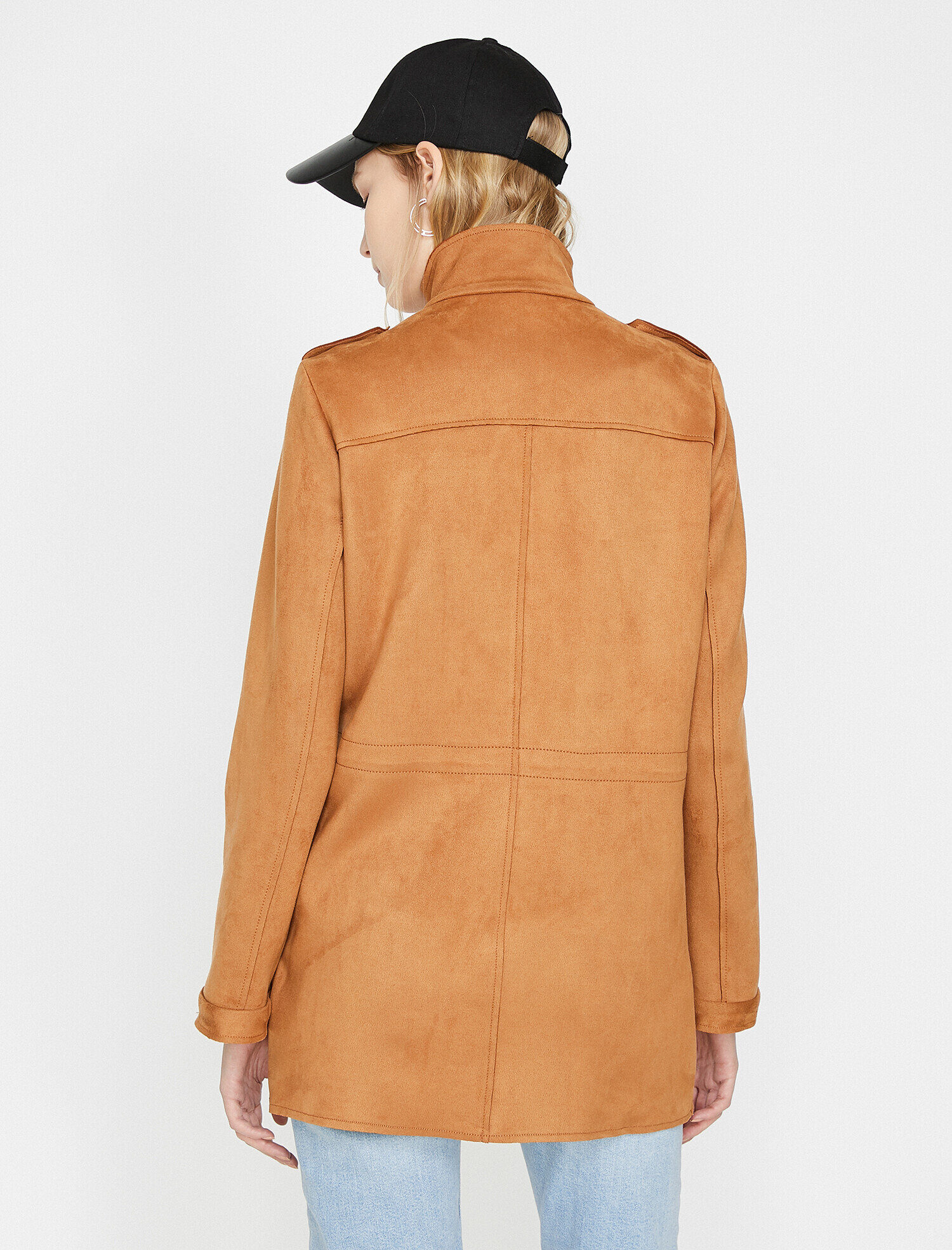 Süet Görünümlü Parka