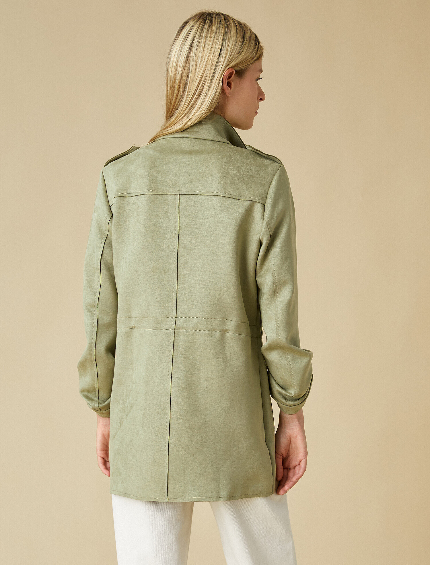   Süet Görünümlü Parka