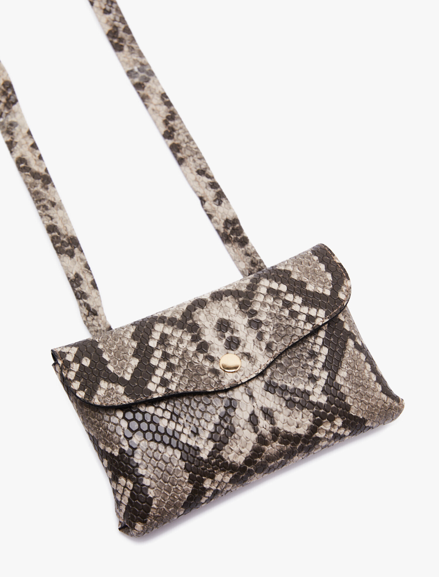  Kadın Yılan Derisi Desenli Bel Çantası