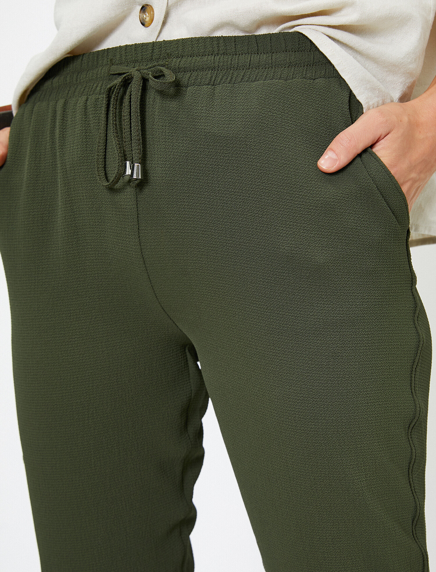   Beli Bağlamalı Cepli Pantolon