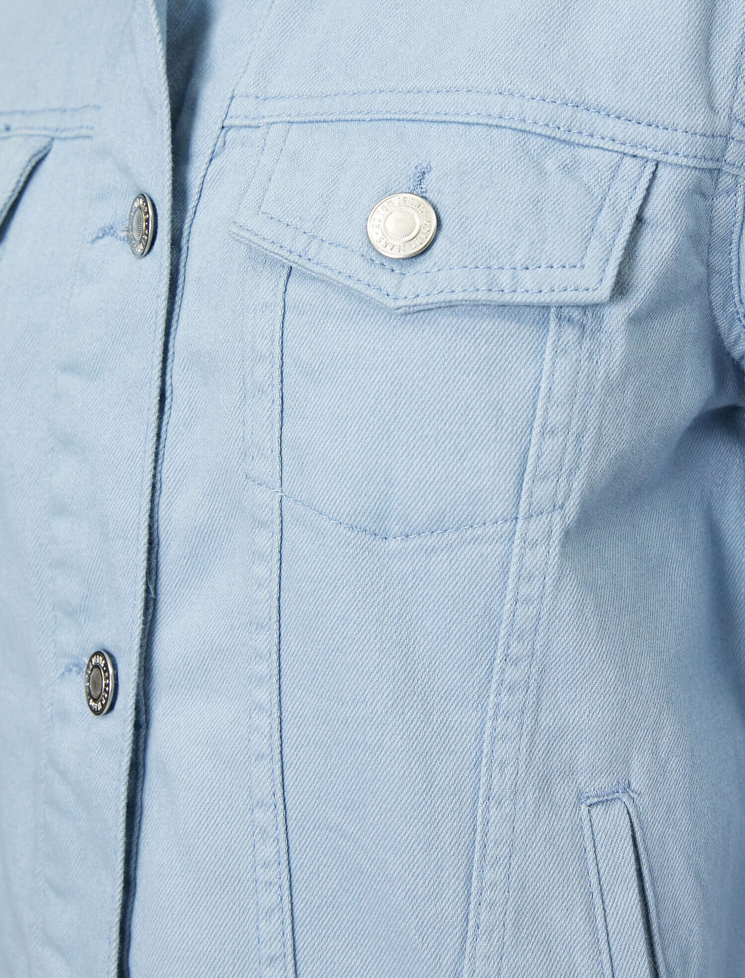   Düğme Detaylı Jean Ceket