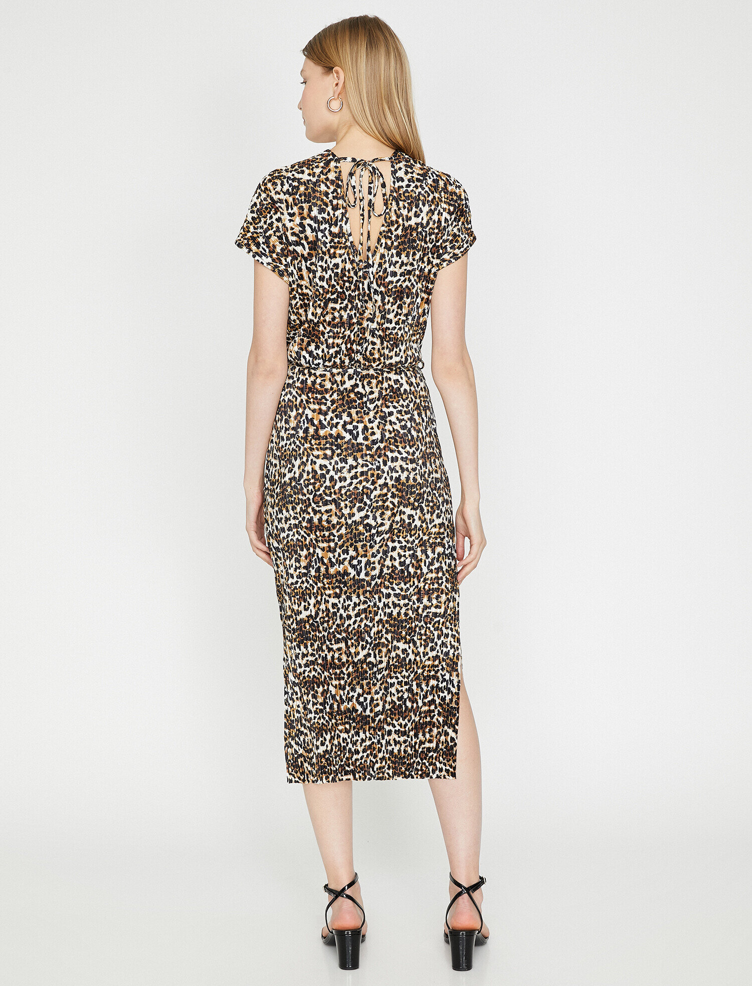   Leopar Desenli Elbise