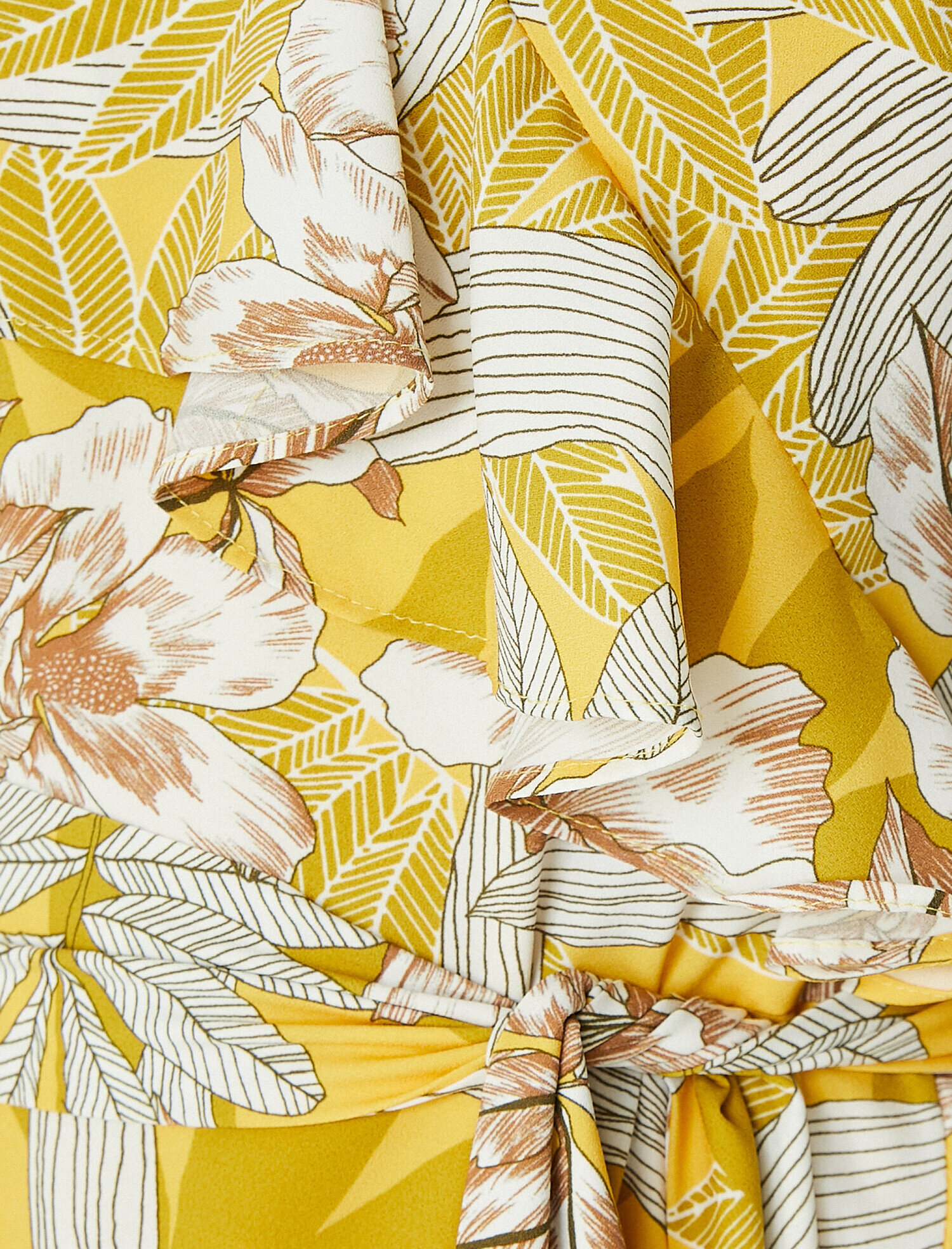   Çiçek Desenli Midi Boy Elbise