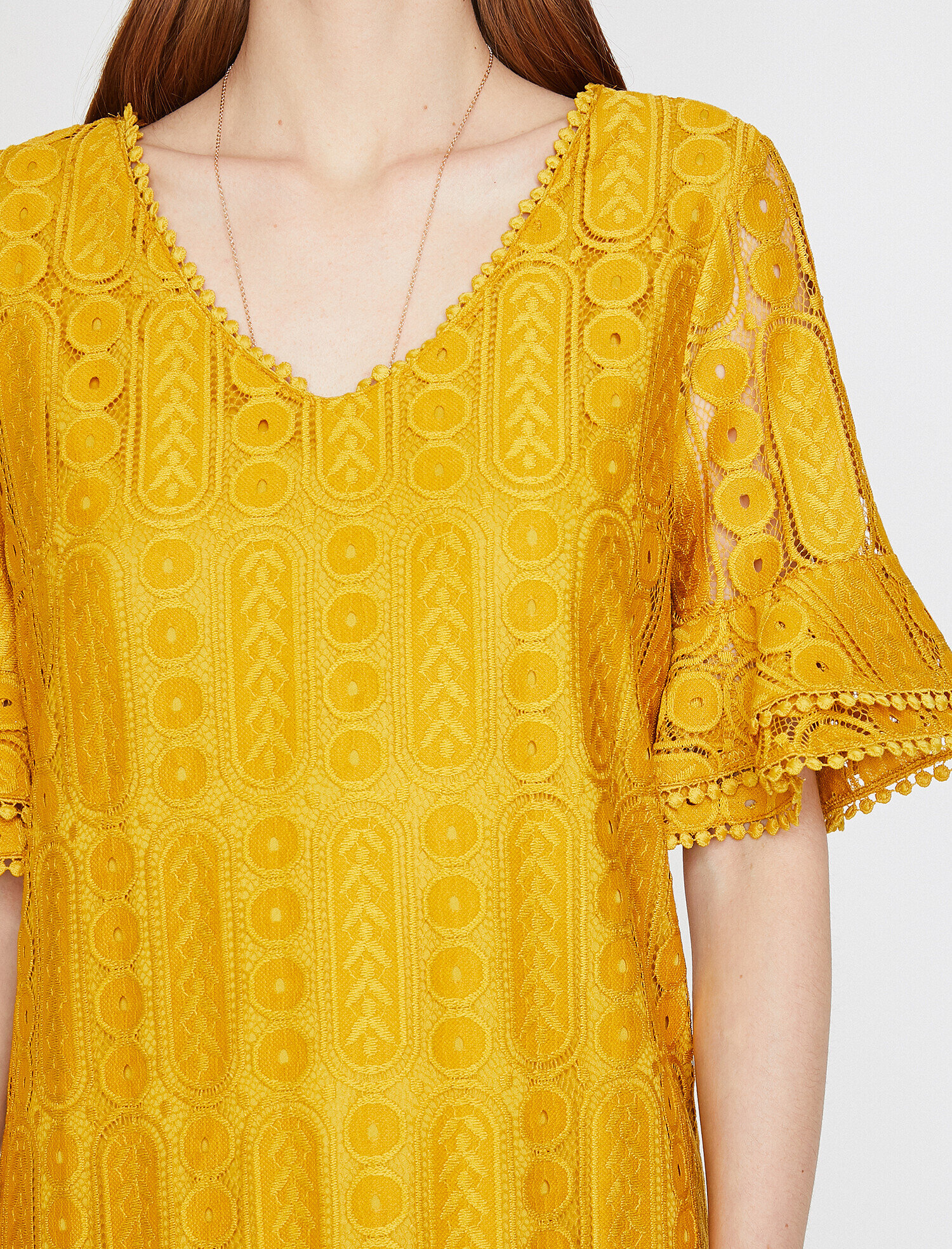   Dantel Detaylı Elbise