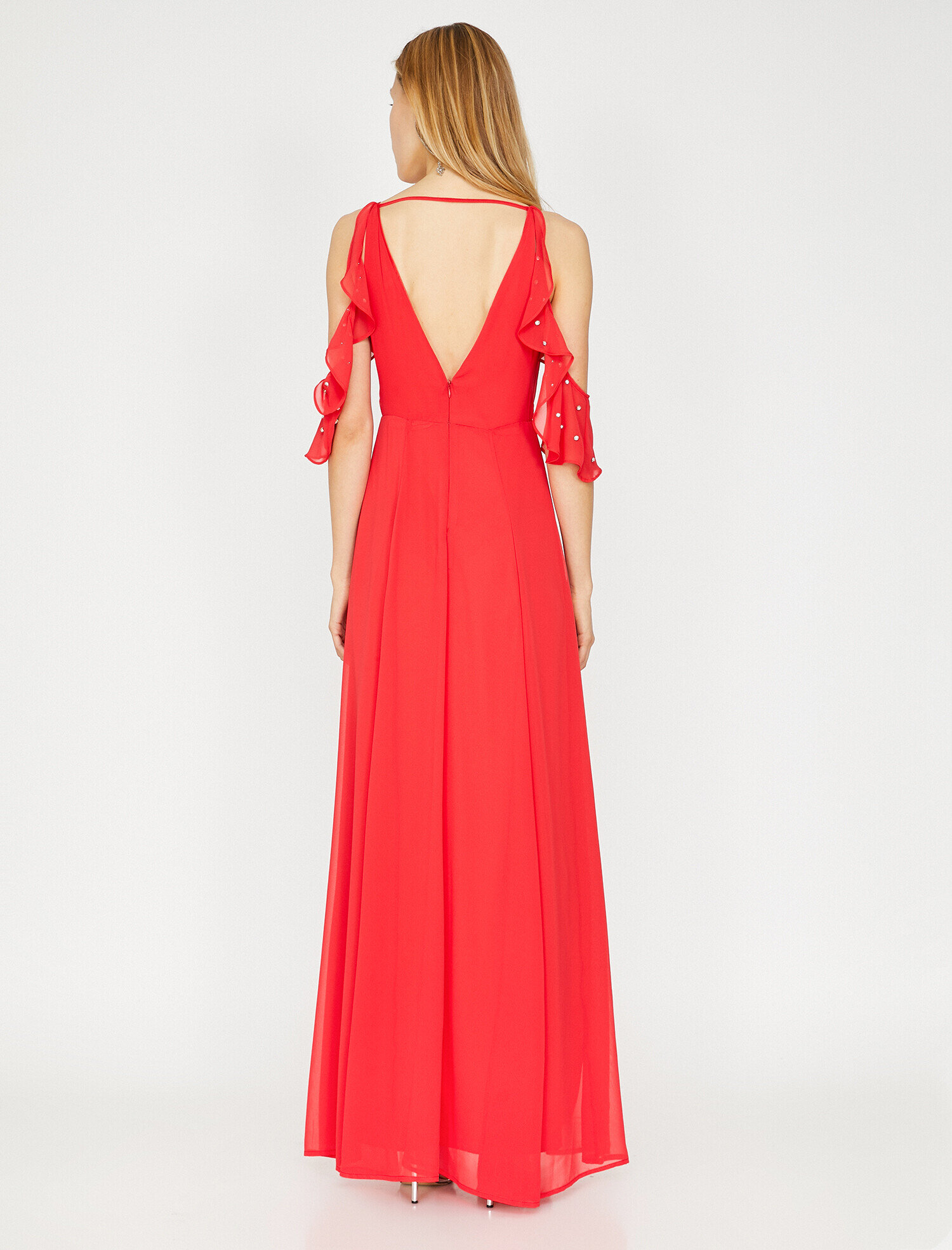   Taş Detaylı Abiye Elbise