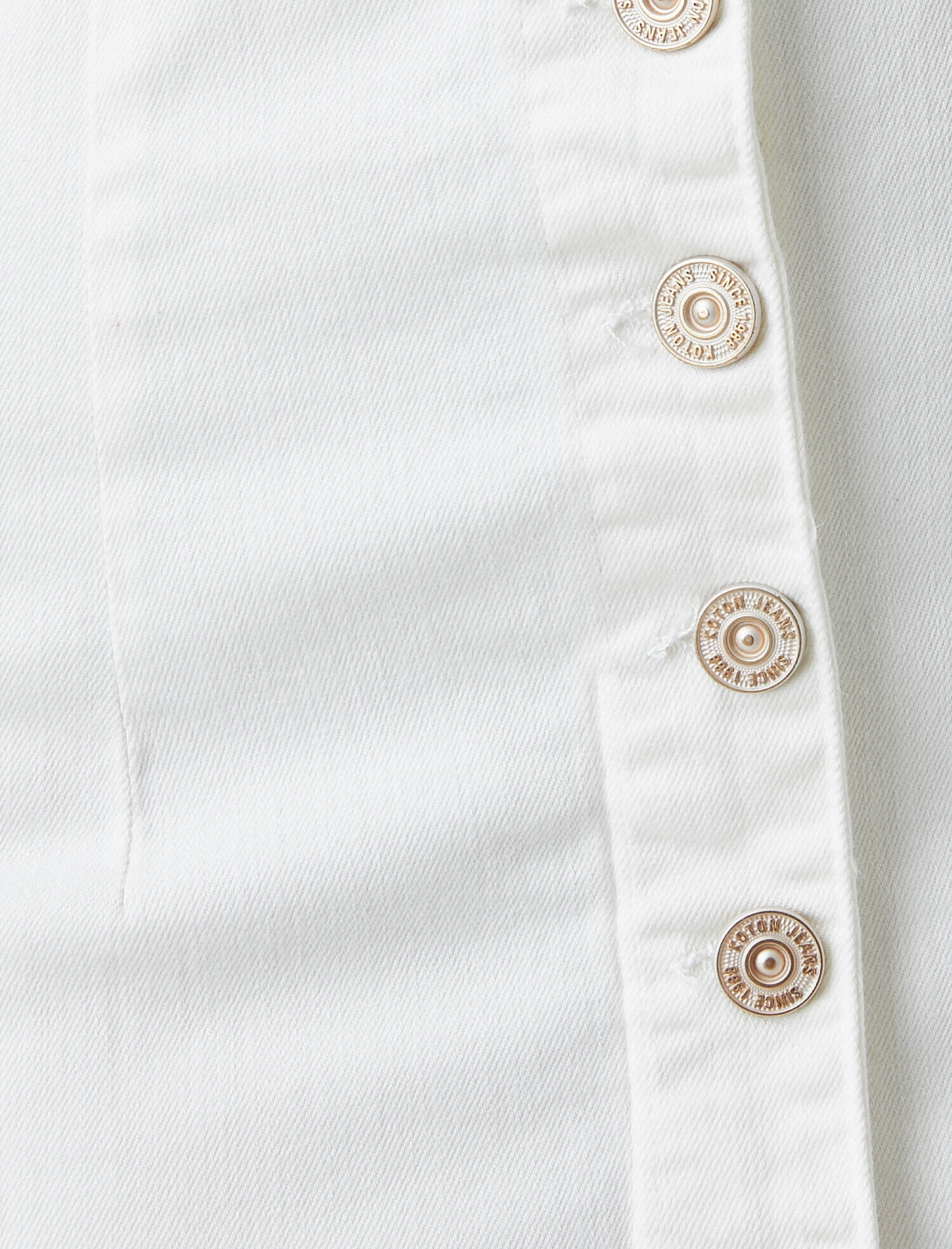   Düğme Detaylı Jean Elbise