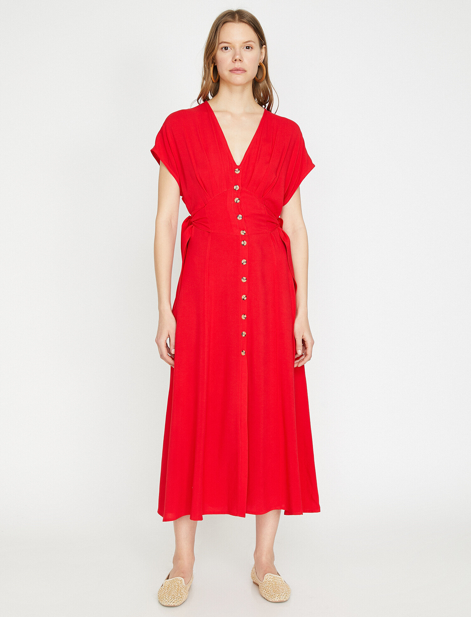   Kırmızı Gömlek Elbise