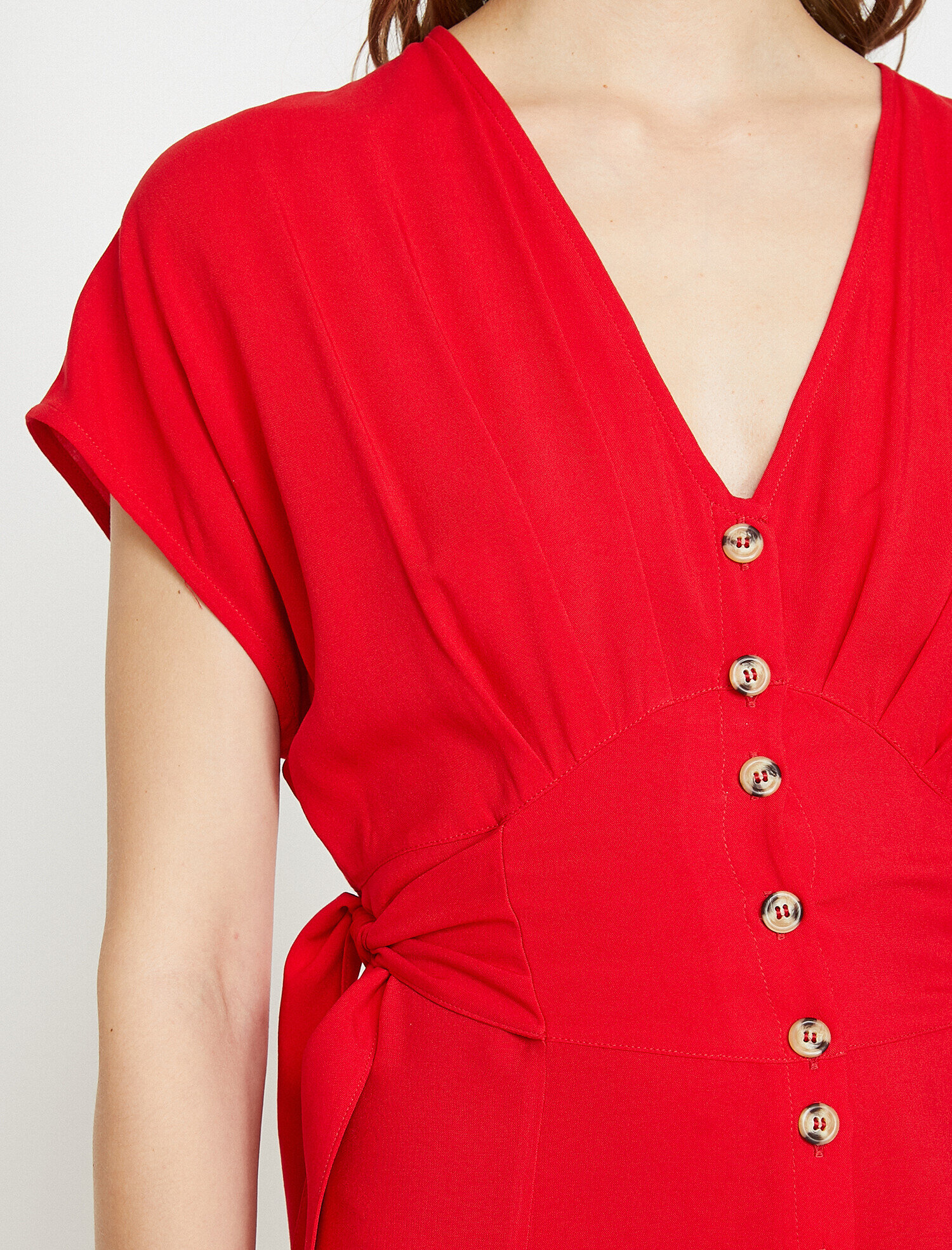   Kırmızı Gömlek Elbise