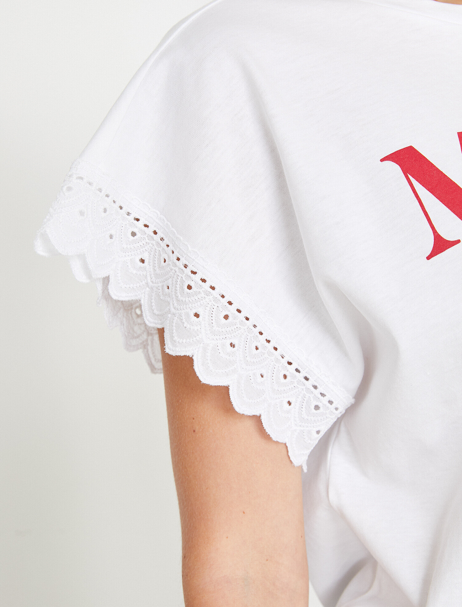   Dantel Detaylı Tişört