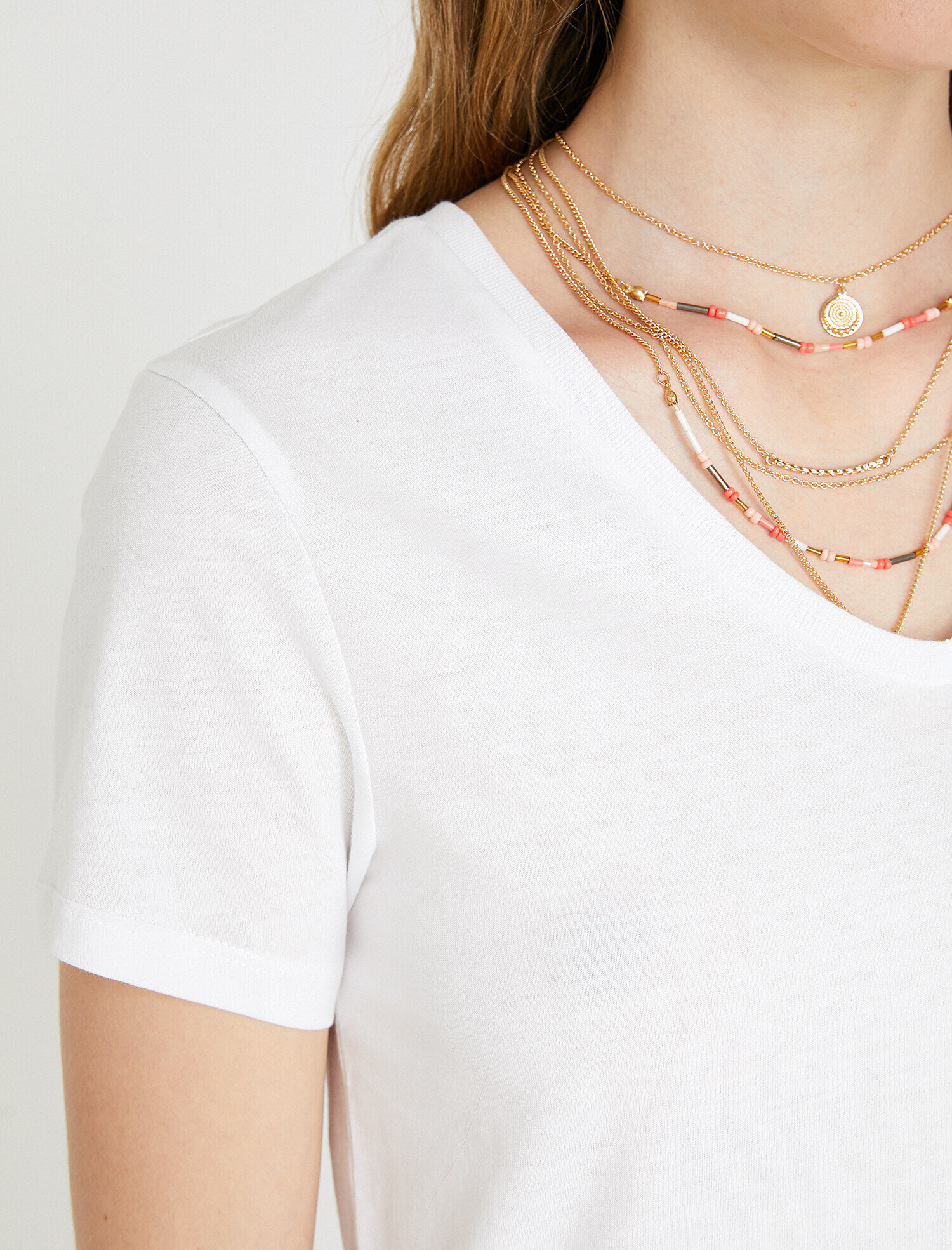   V Yaka Basic Kısa Kol Tişört