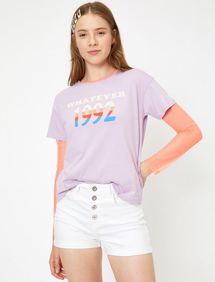  Yazılı Baskılı Tişört