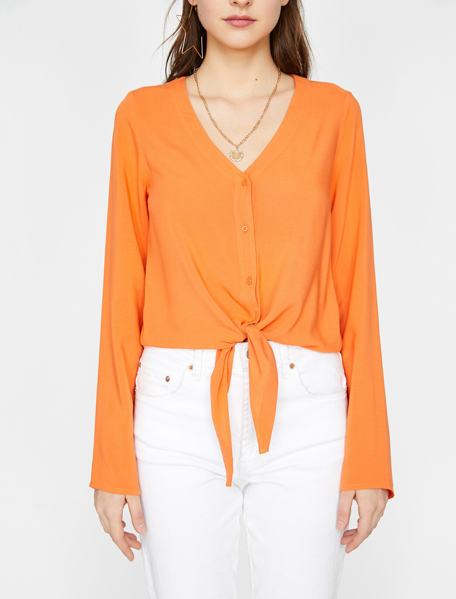   Bağlama Detaylı Bluz