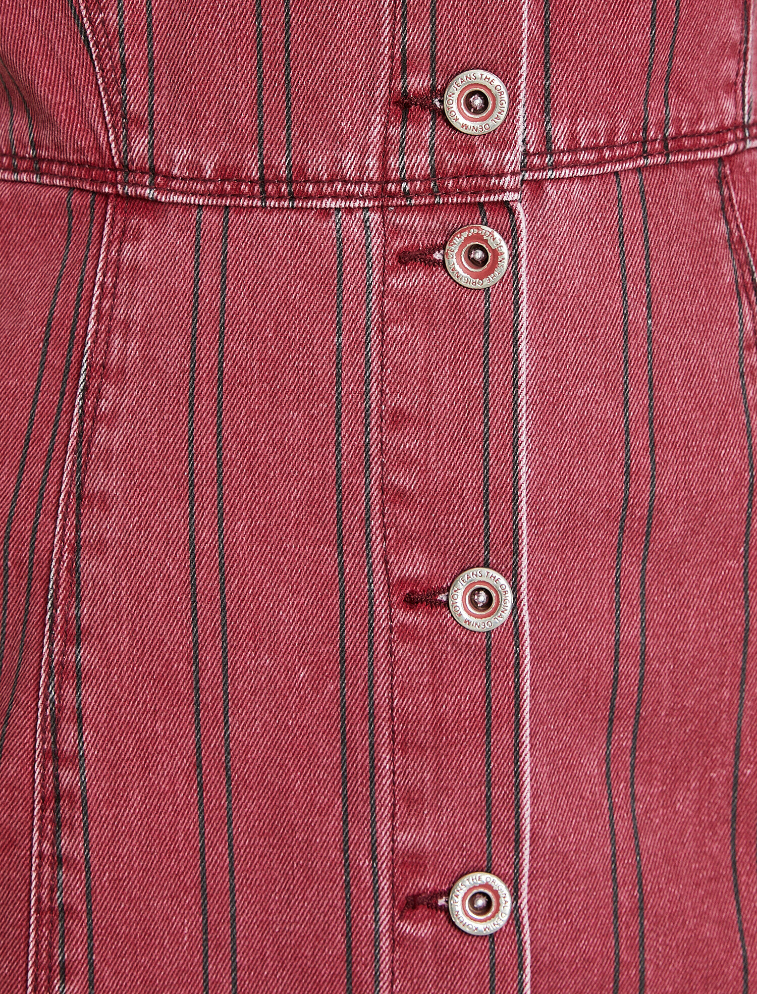   Düğme Detaylı Jean Elbise