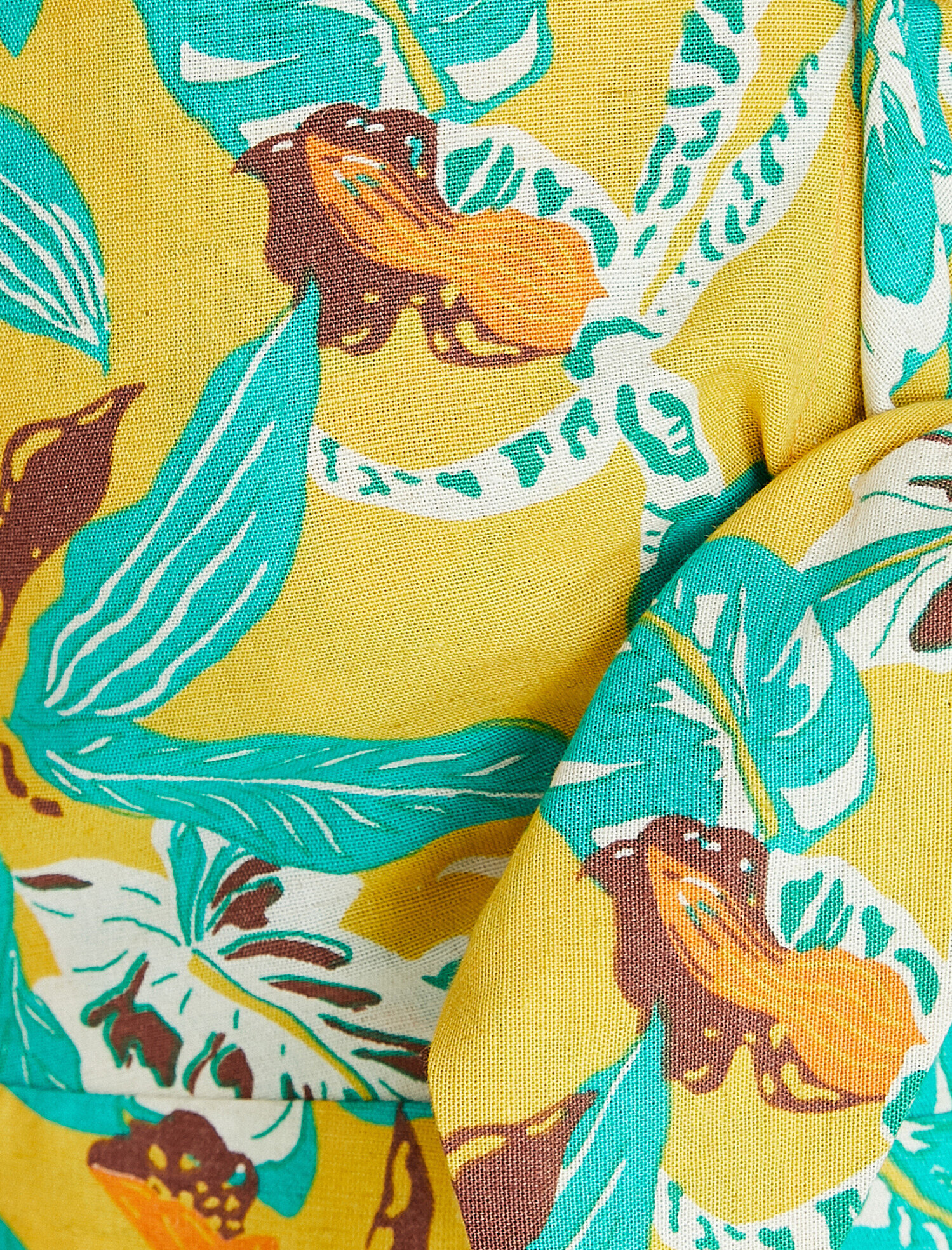   Doğal Dokulu Elbise Keten Karışımlı