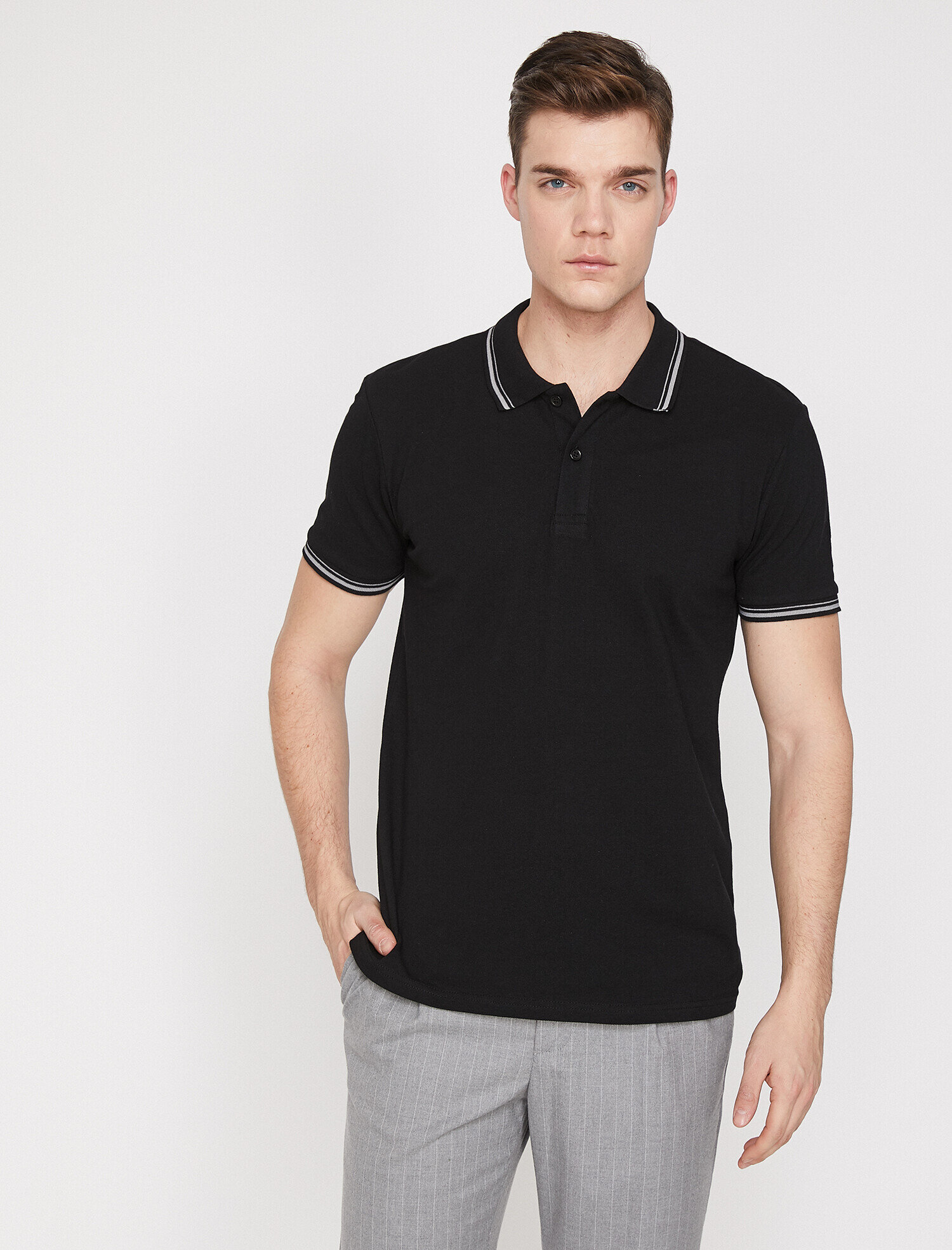   Polo Yaka Tişört Dar Kesim