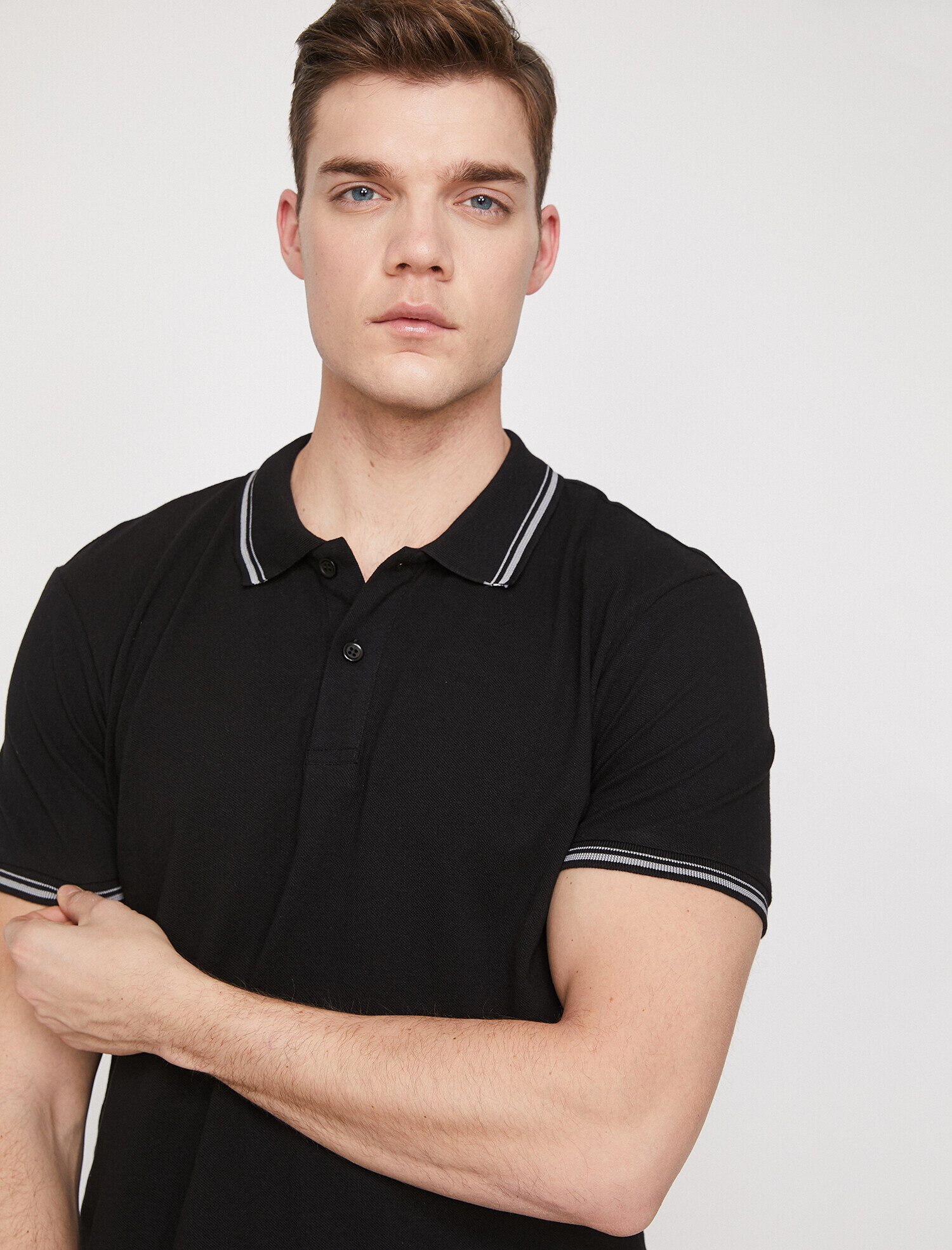   Polo Yaka Tişört Dar Kesim