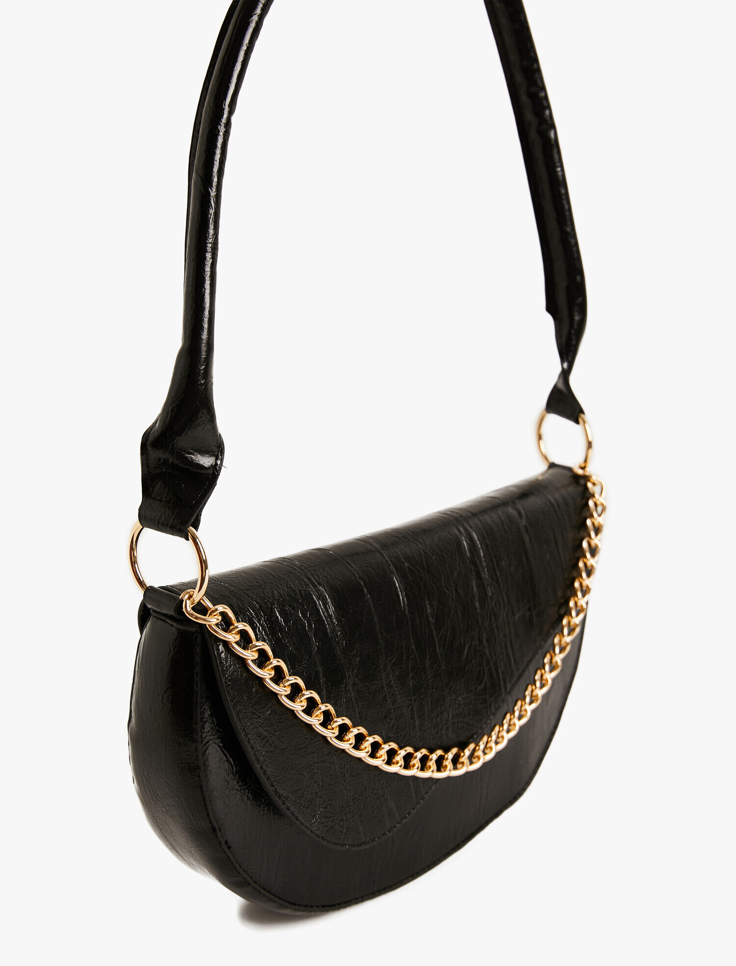  Kadın Suni Deri Çanta Zincir Detaylı