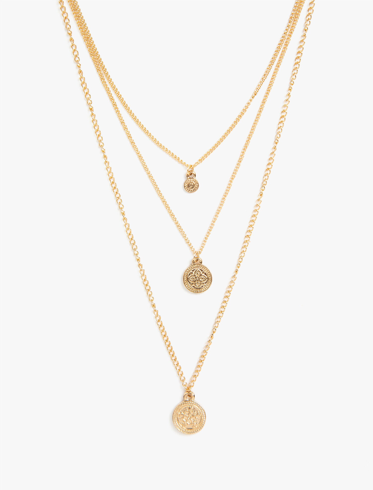 Kadın Çoklu Zincir Kolye Altın Rengi