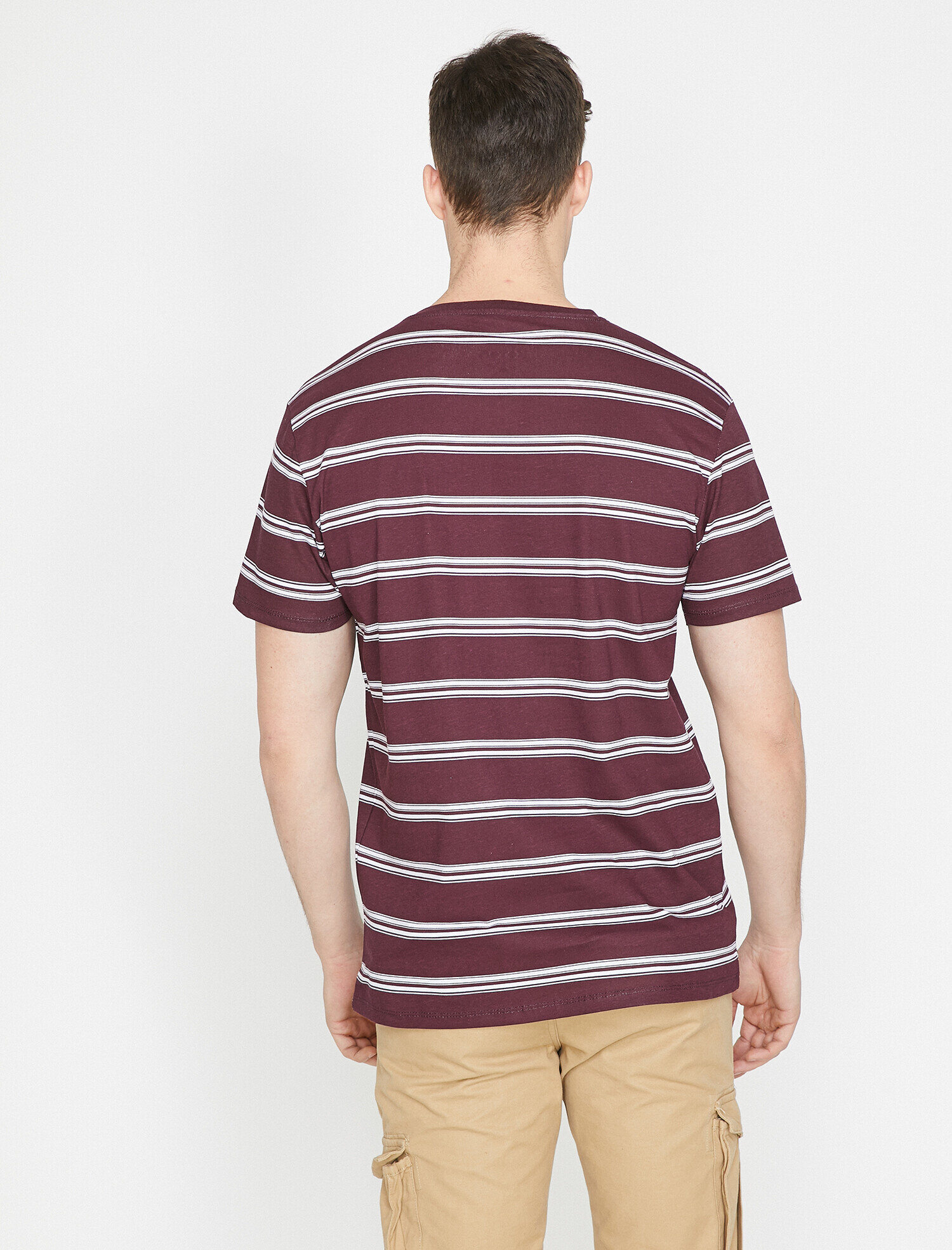   Çizgili Tişört Kısa Kollu