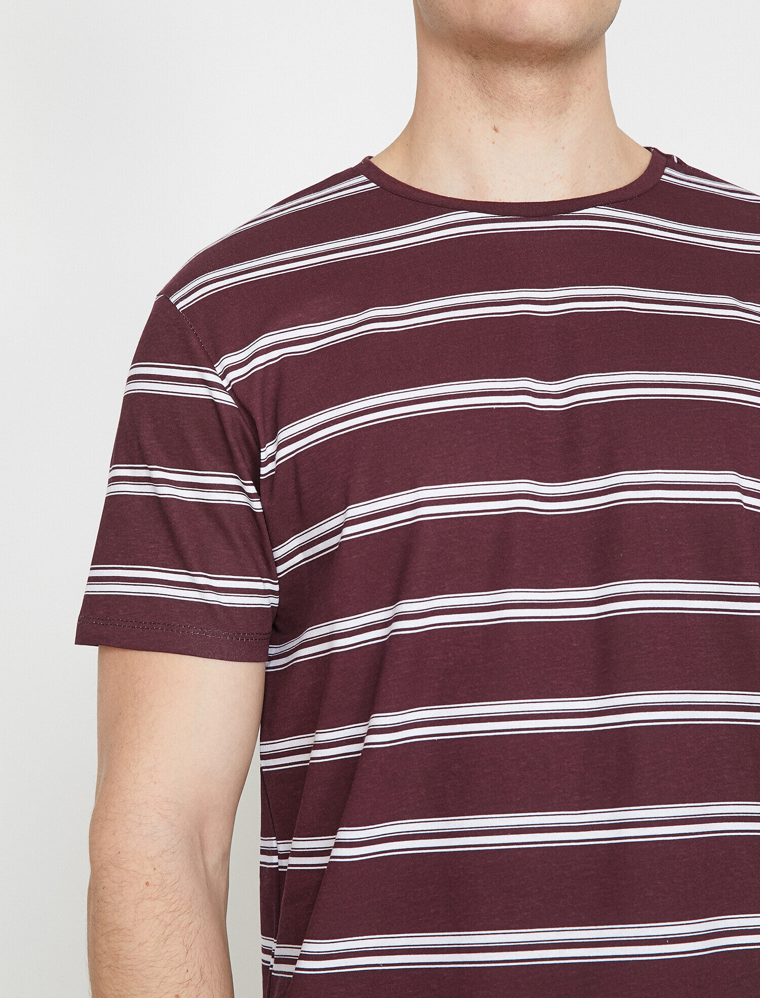   Çizgili Tişört Kısa Kollu