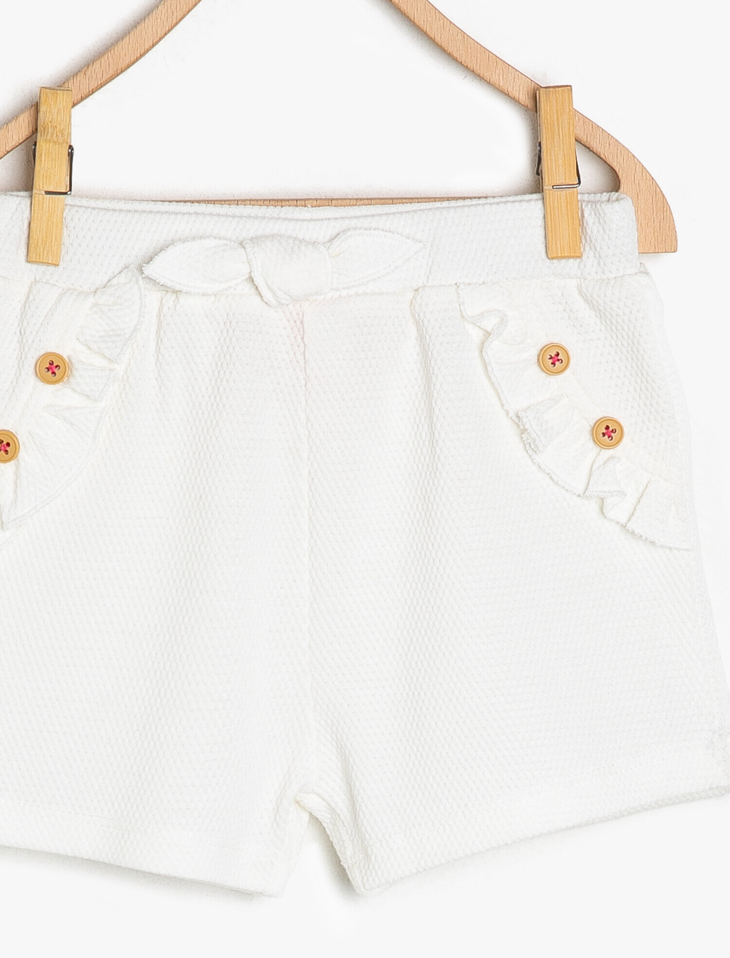  Kız Bebek Beli Bağlamalı Şort