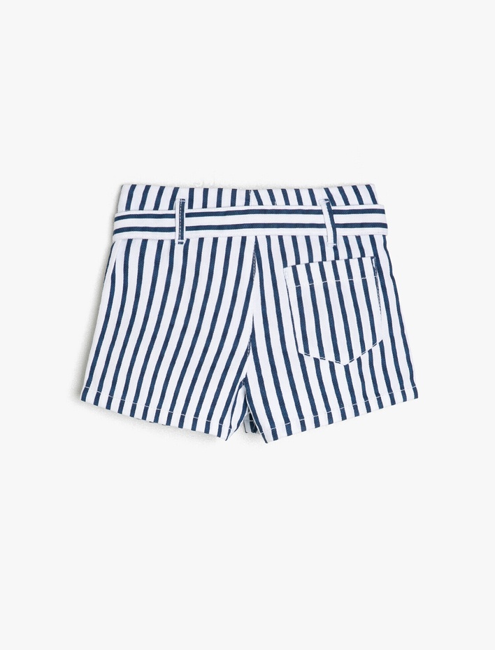 Kız Çocuk Çizgili Şort