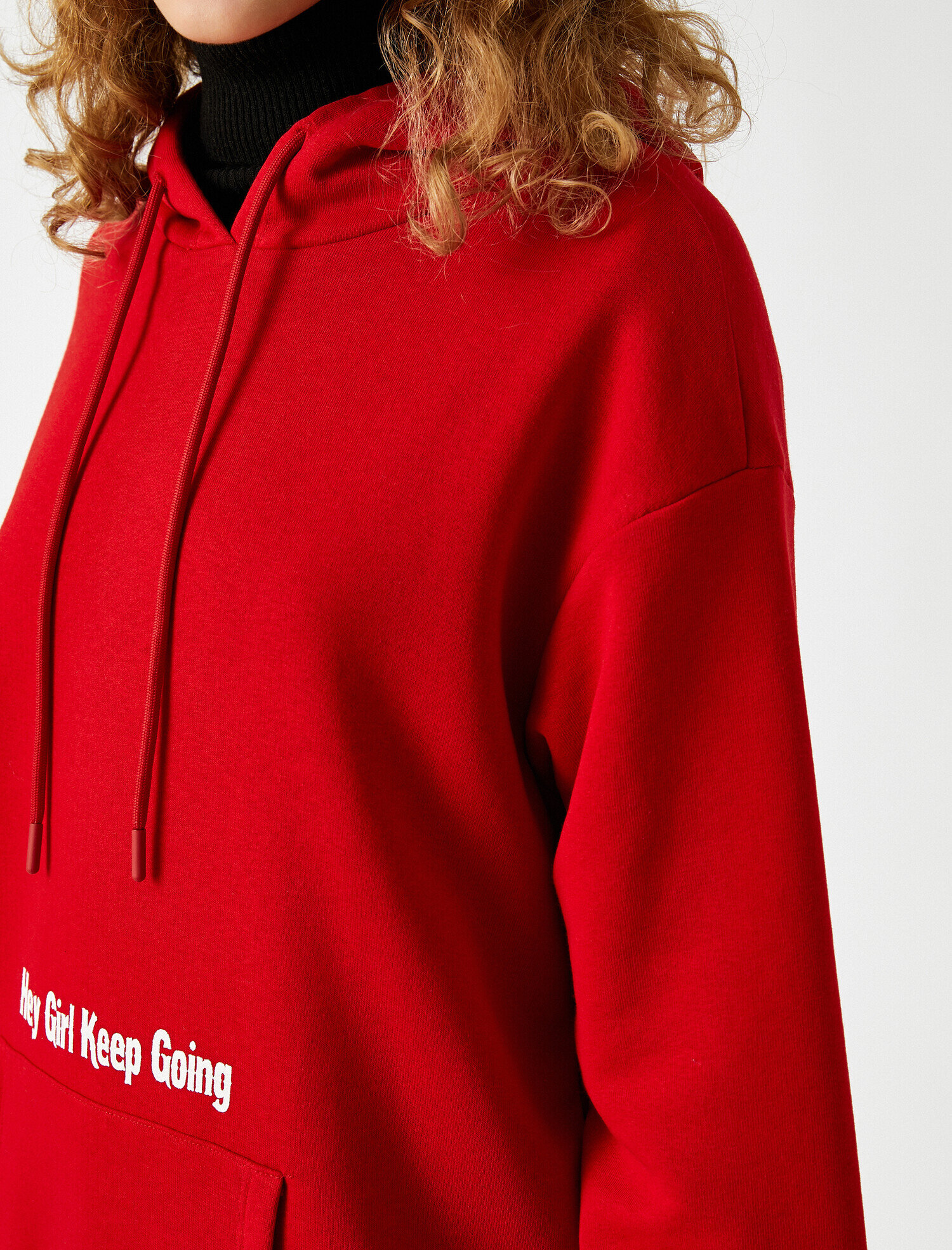   Kapüşonlu Baskılı Sweatshirt