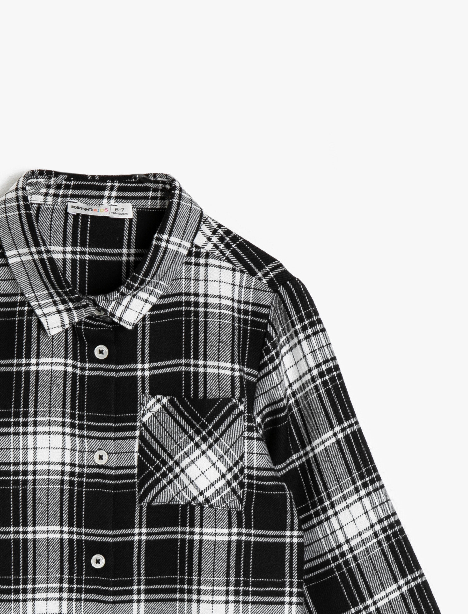  Kız Çocuk Ekoseli Tüylü Kalın Kumaştan Belden Bağlamalı Uzun Kollu Gömlek