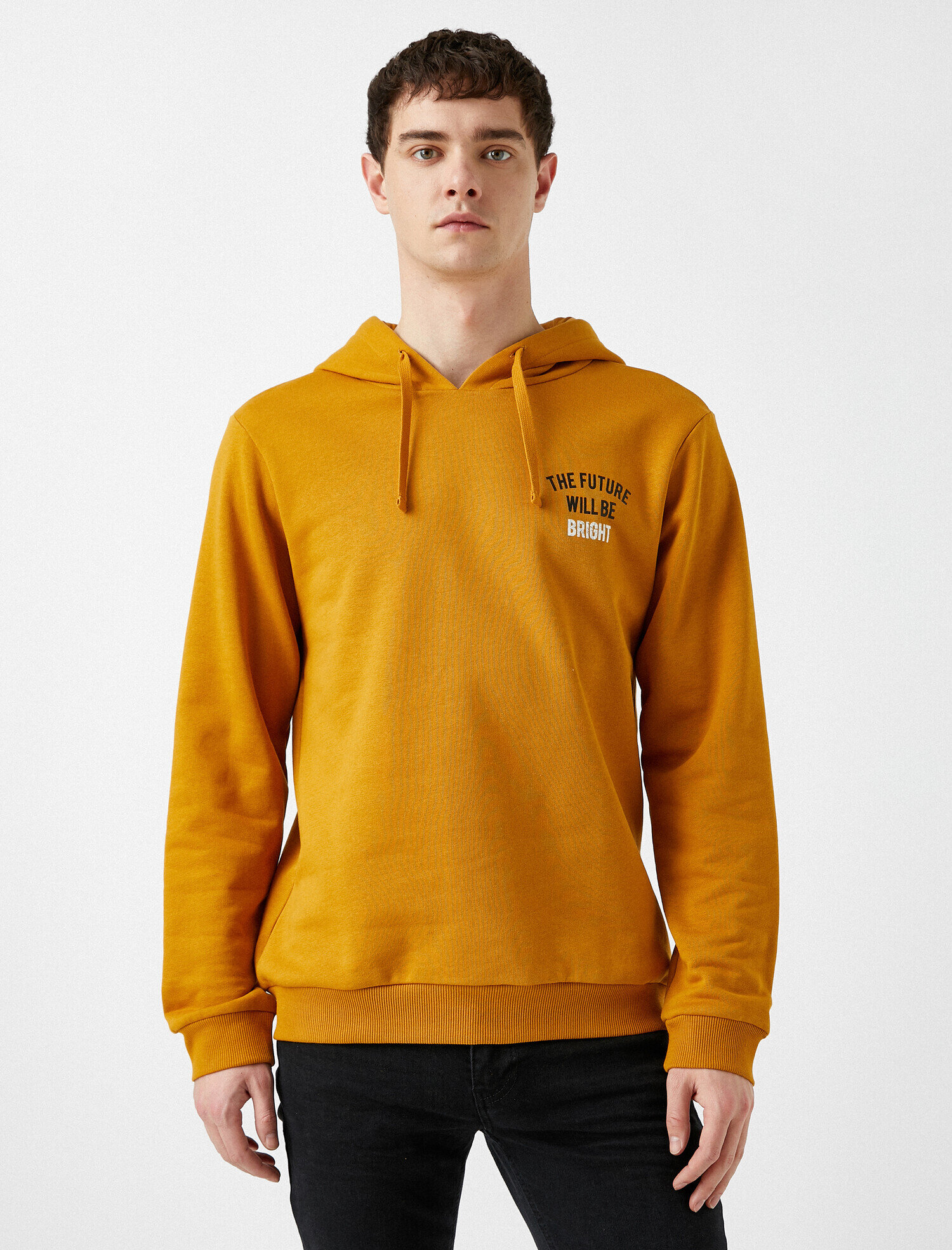   Pamuklu Baskılı Kapüşonlu Sweatshirt