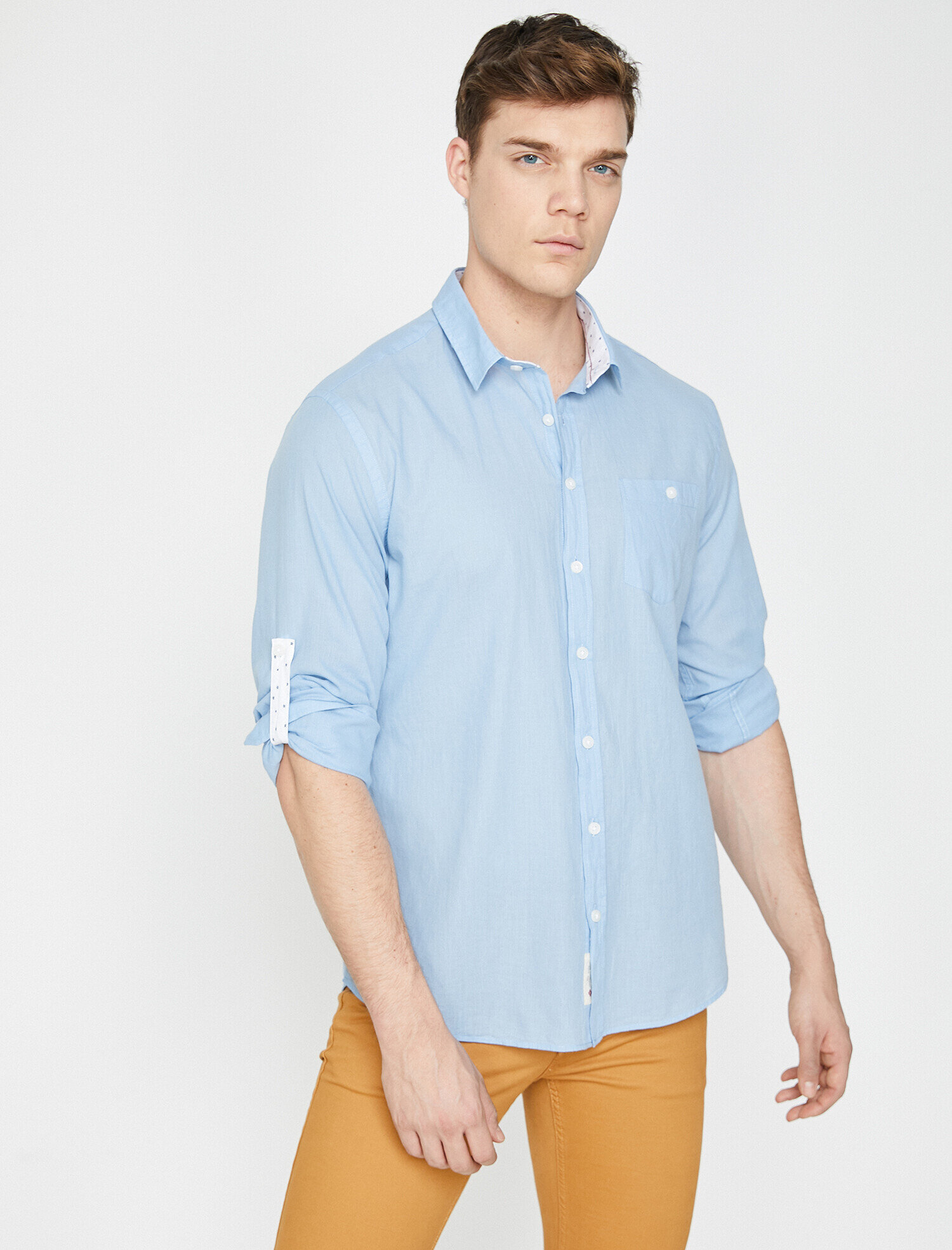   Tek Cepli Uzun Kollu Casual Gömlek