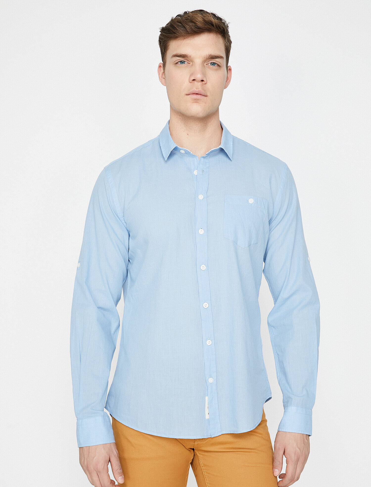   Tek Cepli Uzun Kollu Casual Gömlek