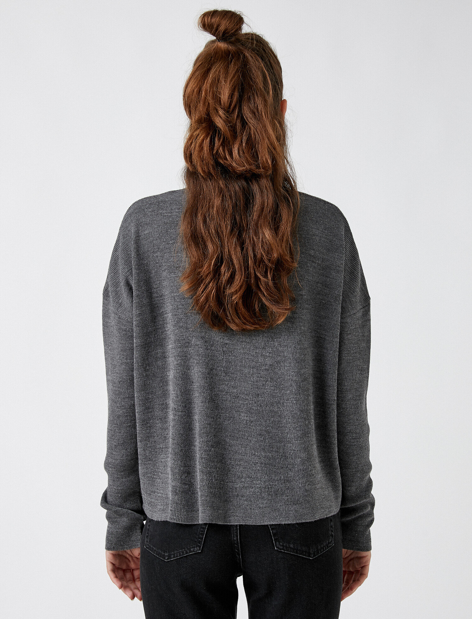   Düğmeli Crop Hırka