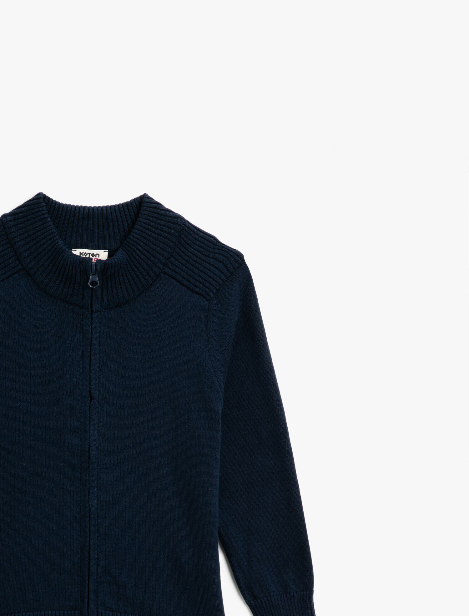  Erkek Çocuk Pamuklu Fermuarlı Uzun Kollu Triko Hırka