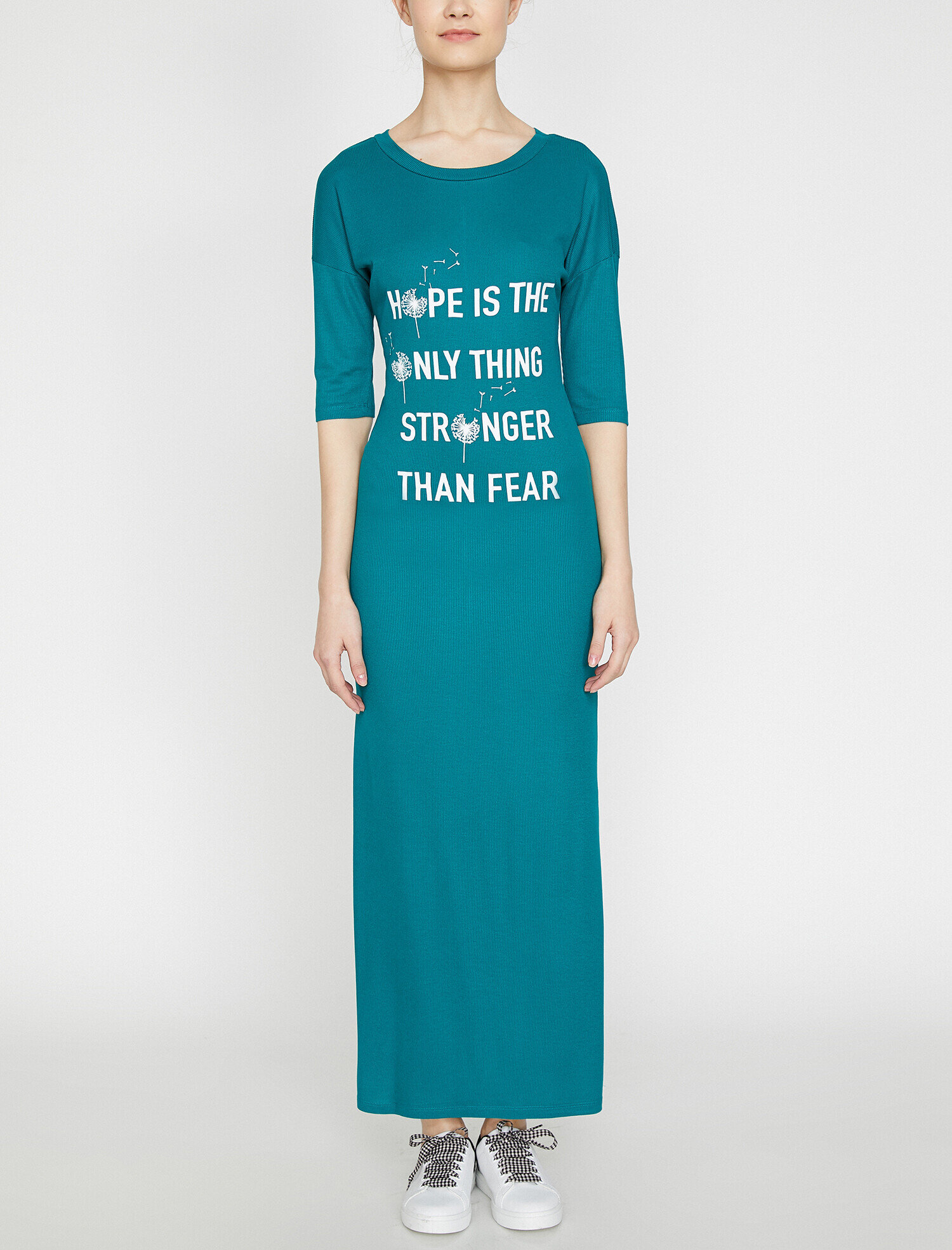   Yazılı Baskılı Elbise