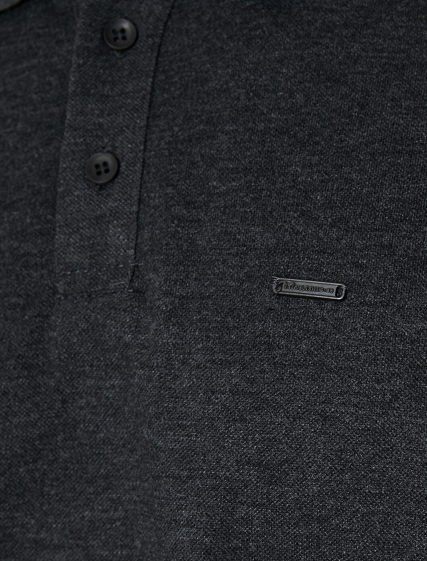   Polo Yaka Metal Logo Detaylı Slim Fit Tişört