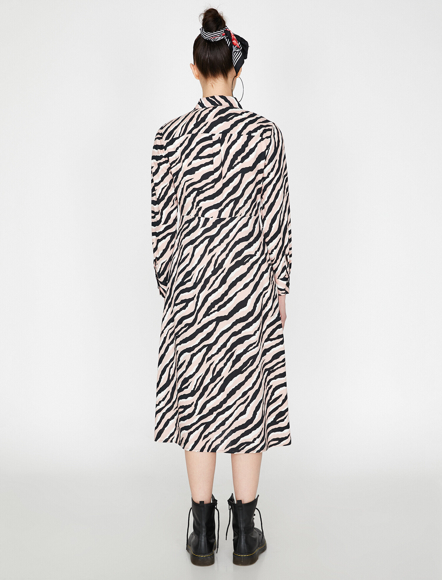   Zebra Desenli Elbise