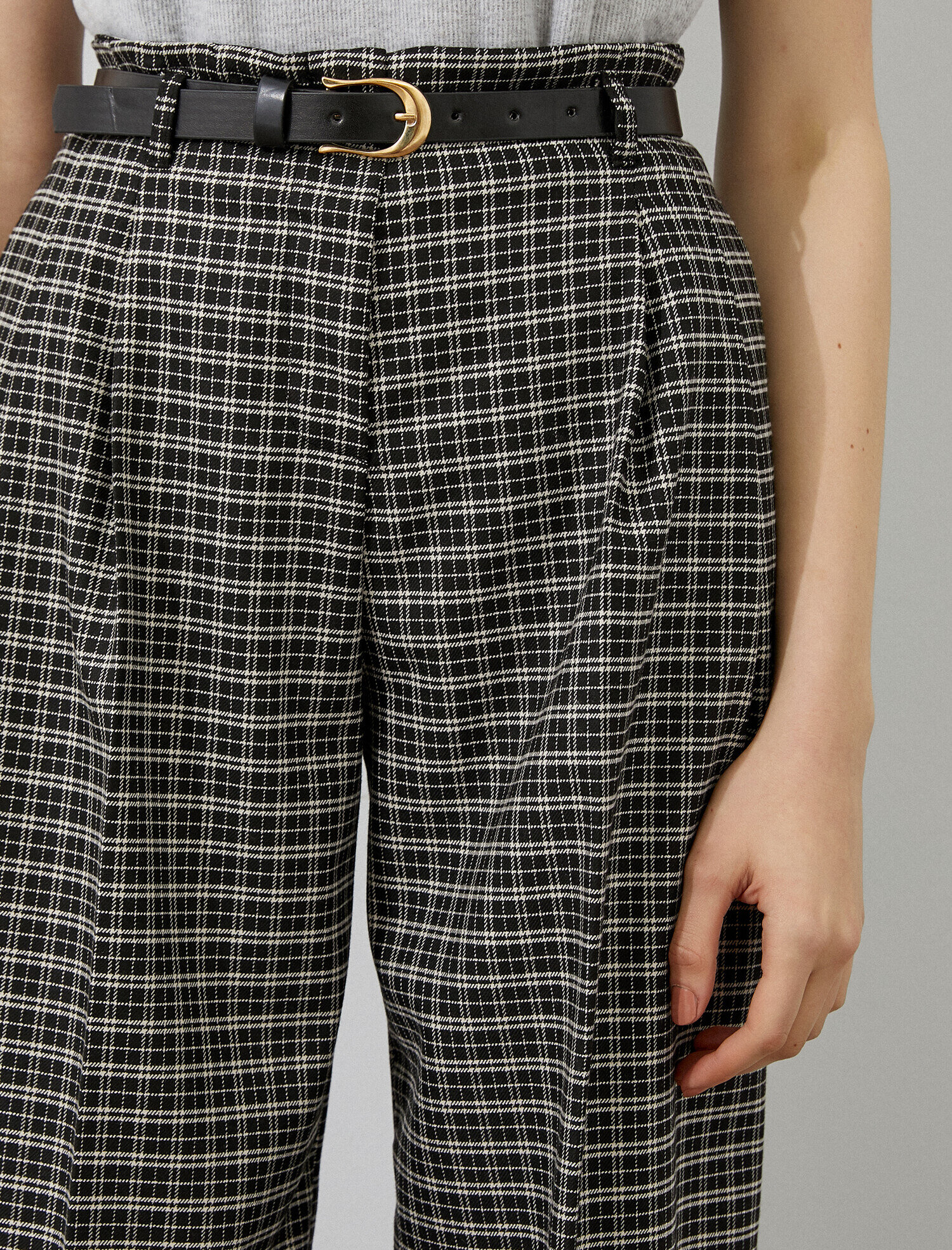   Kareli Kısa Pantolon