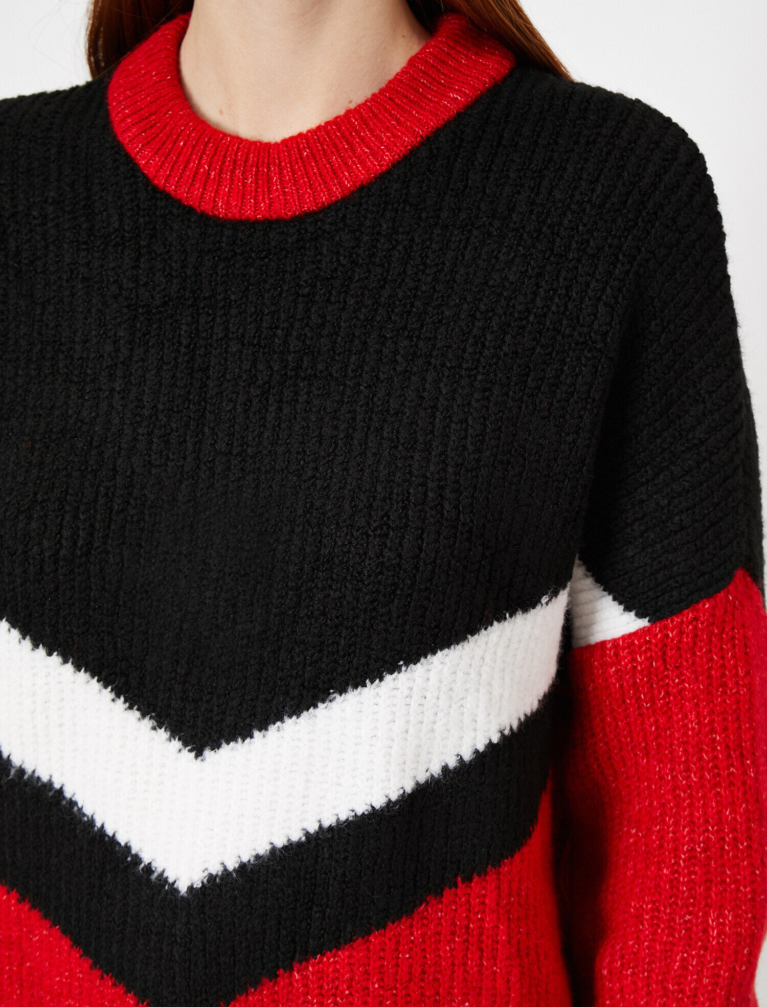   Çizgili Triko Kazak