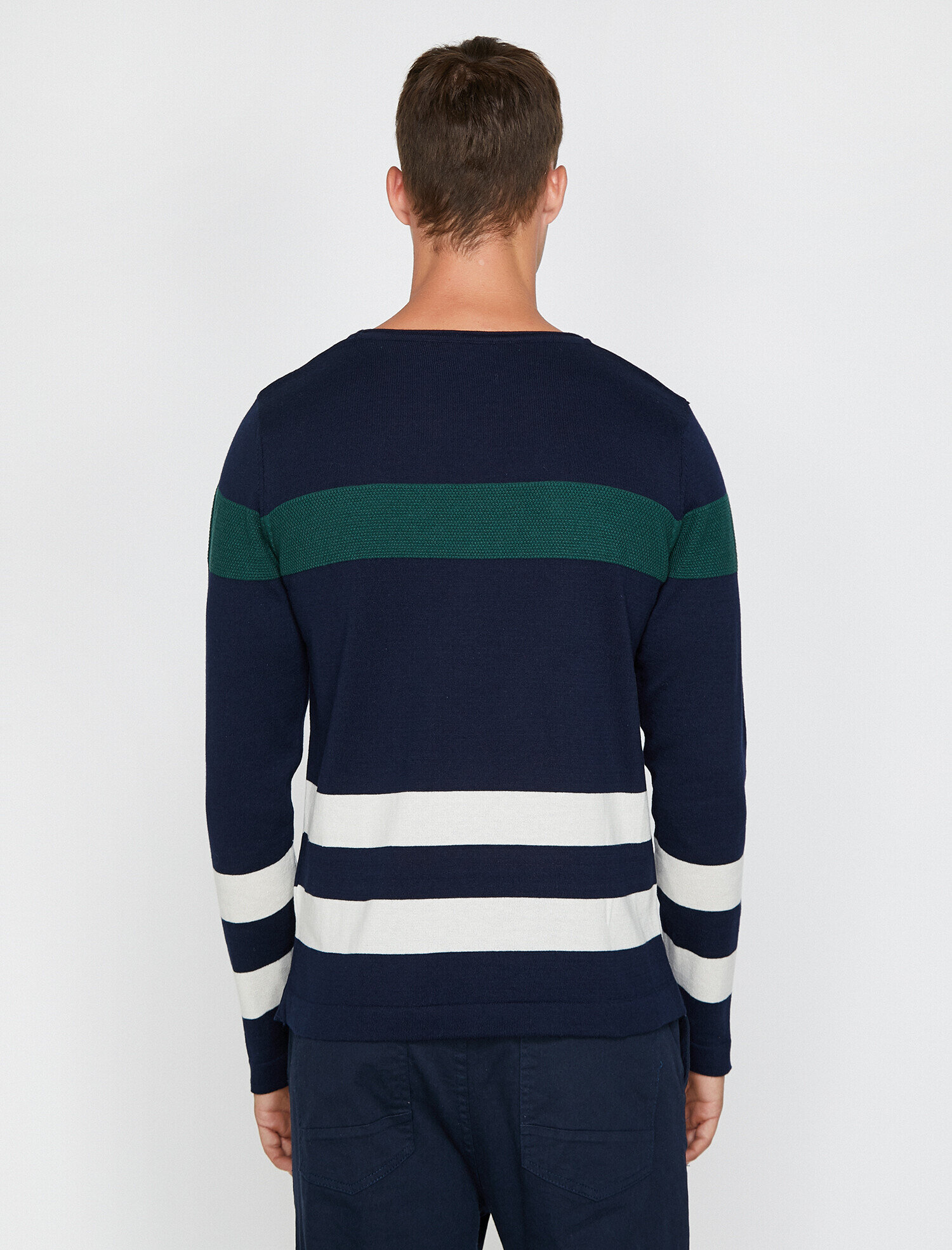   Çizgili Triko Kazak