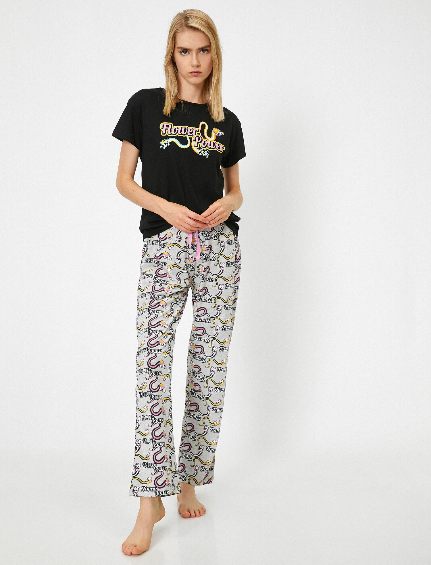   Pamuklu Power Puff Girls Lisanslı Pijama Takımı