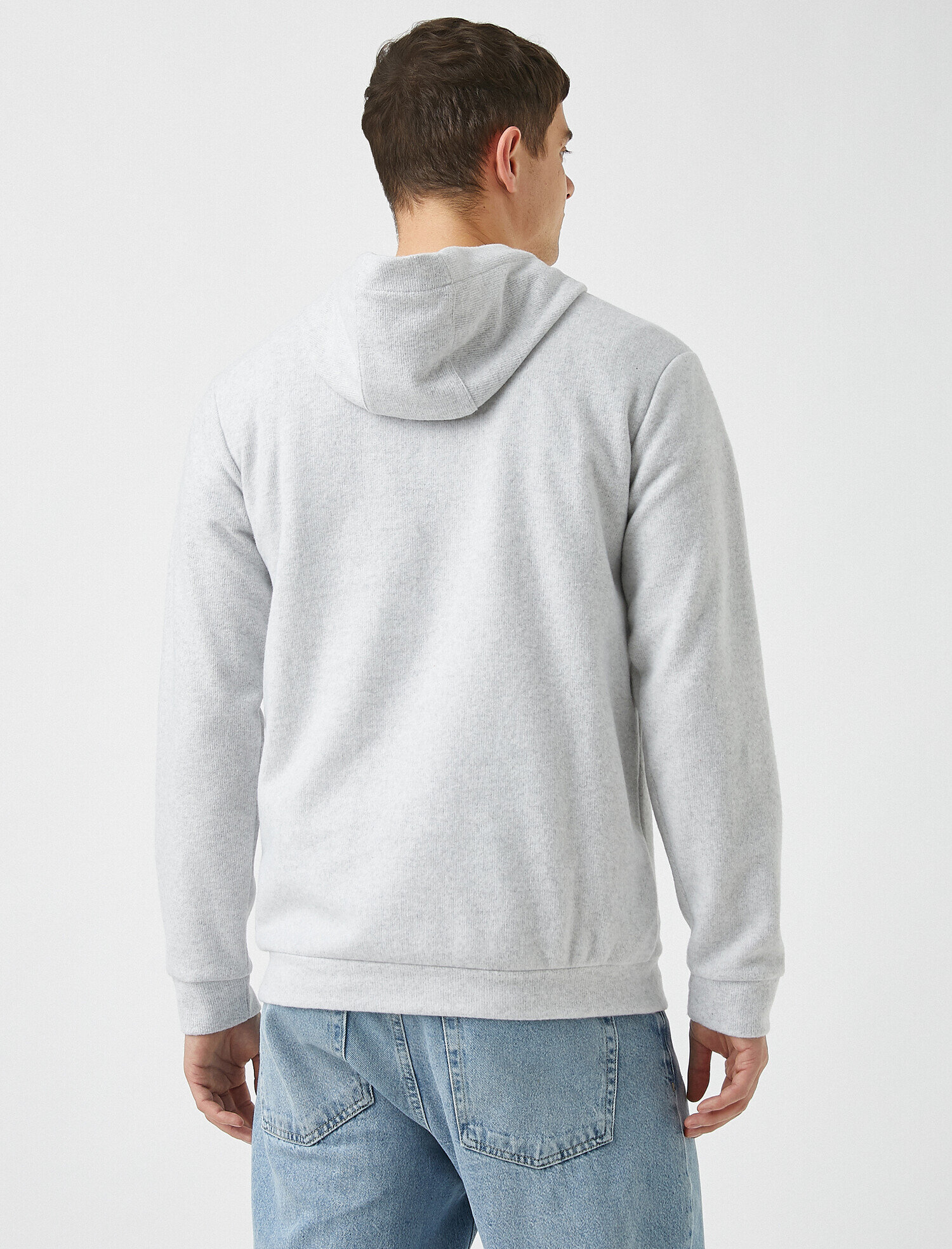 Slogan İşlemeli Sweatshirt Kapşonlu