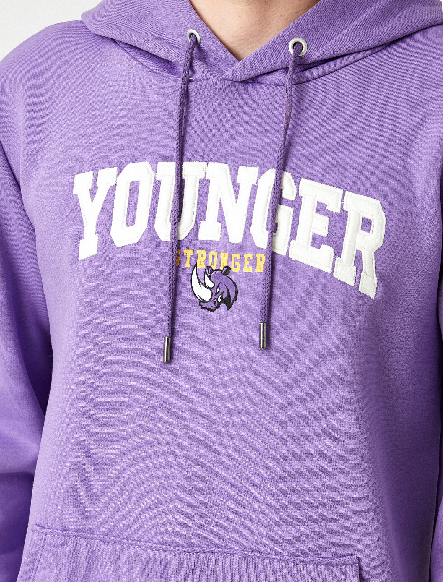   Kolej Baskılı Kapşonlu Sweatshirt