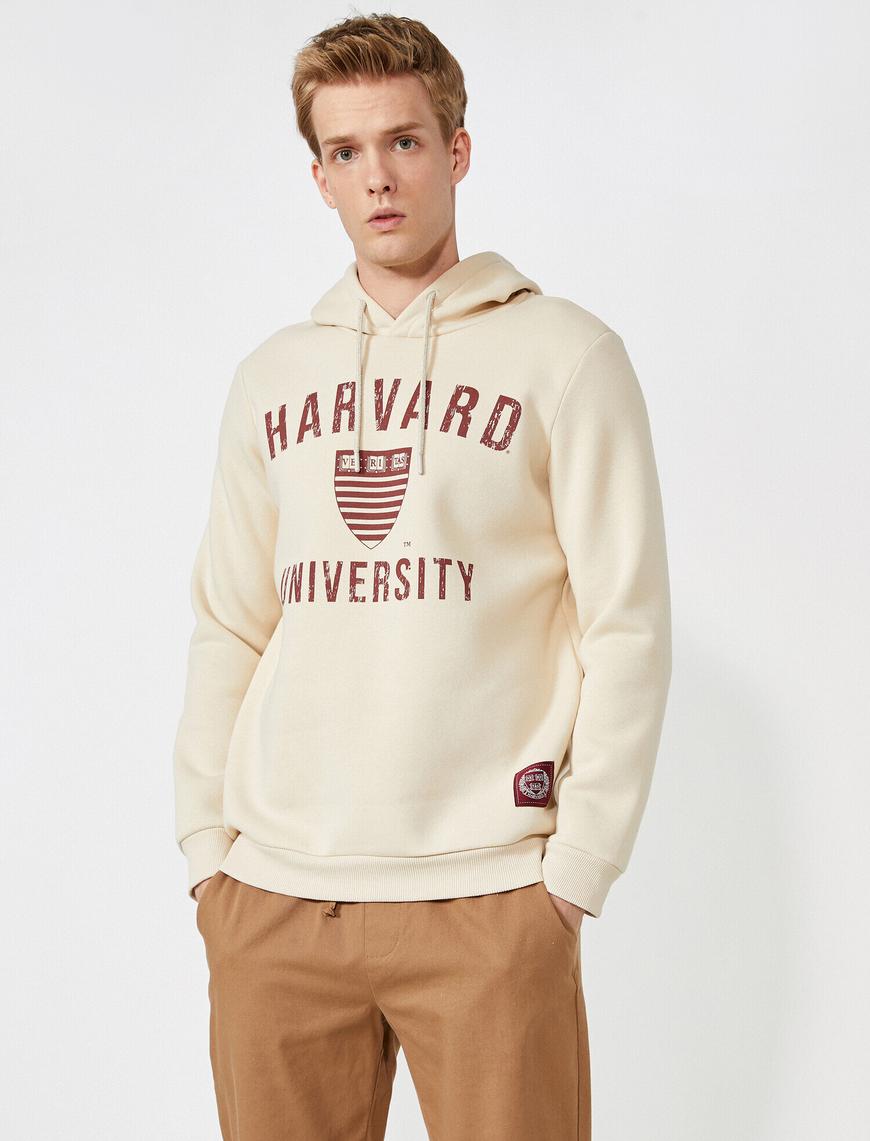   Harvard Kapşonlu Sweatshirt Lisanslı Baskılı