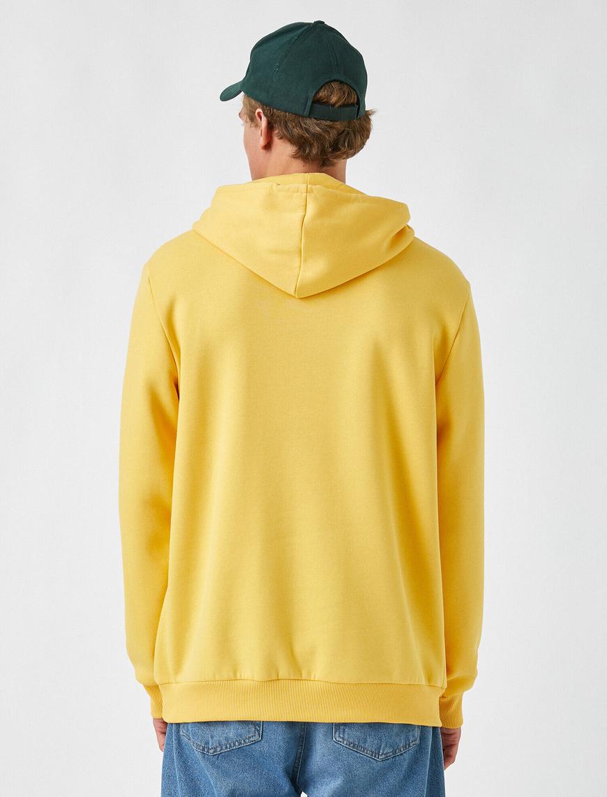   Baykuş İşlemeli Kapüşonlu Sweatshirt