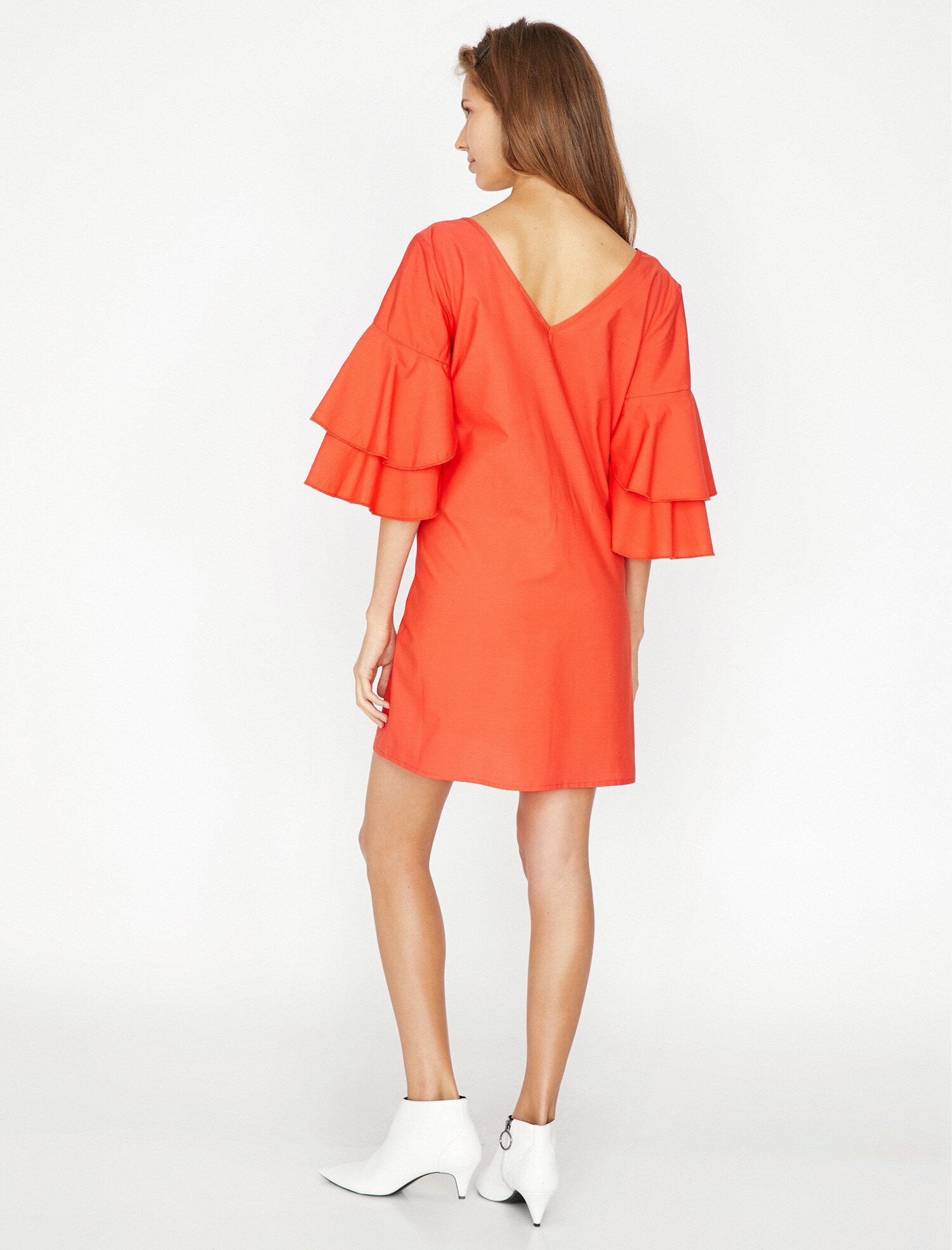   Fırfır Detaylı Elbise