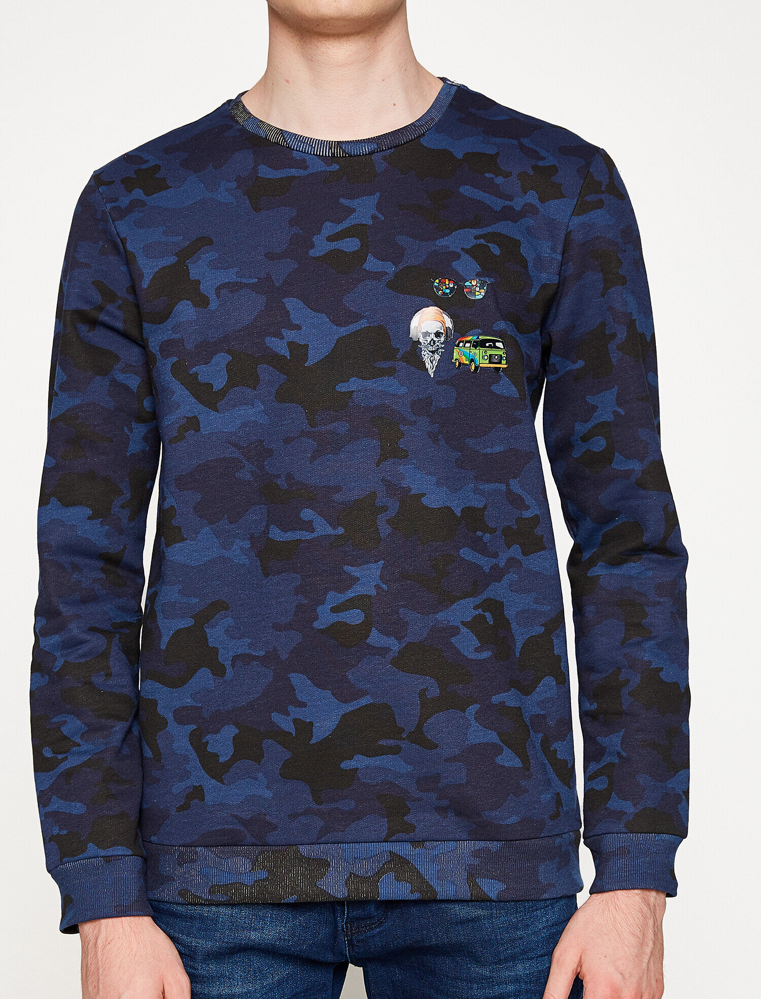   Kamuflaj Desenli Sweatshirt