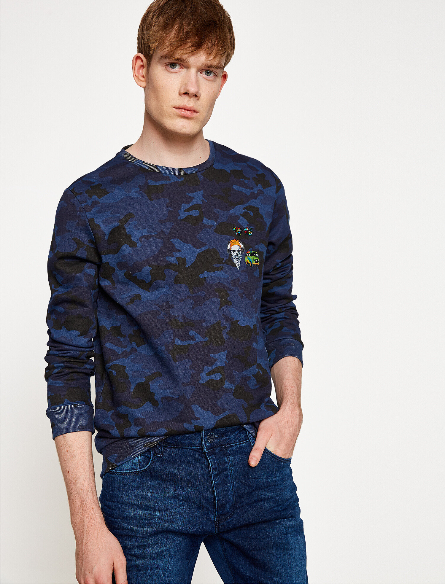   Kamuflaj Desenli Sweatshirt